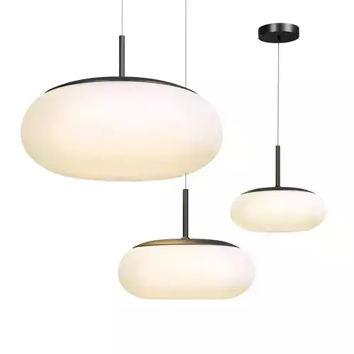 BELLEZA Oval Elegant Living Room pendant light Low-poly 3D model