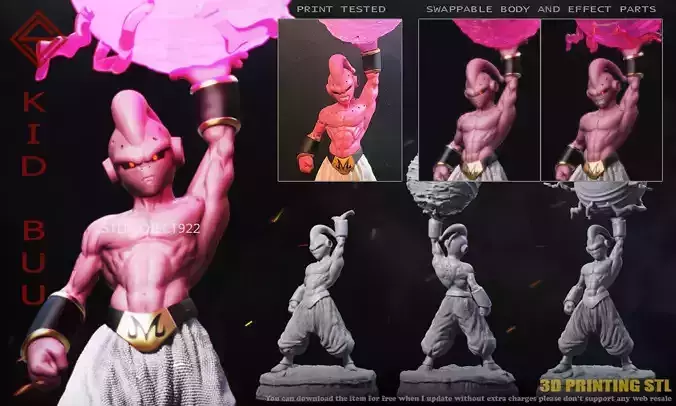 Kid Buu 3D print model