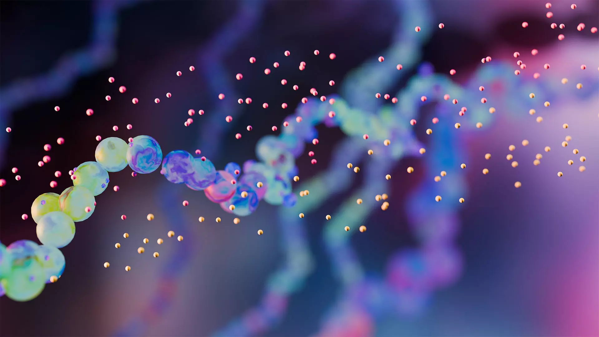 a detailed molecular structure of RNA molecules Low-poly 3D model_0
