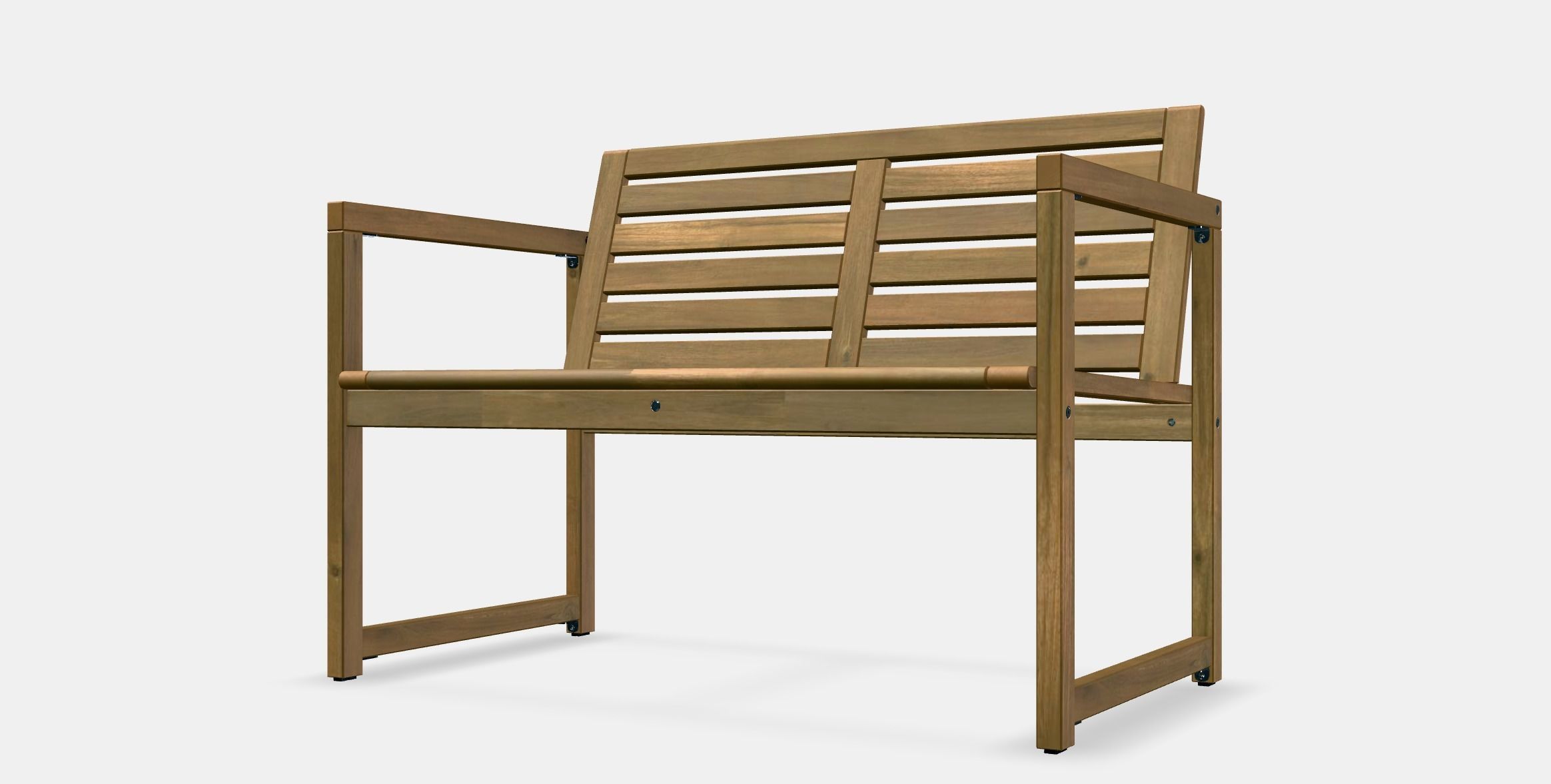 NAMMARO Bench with backrest outdoor Low-poly 3D model_13