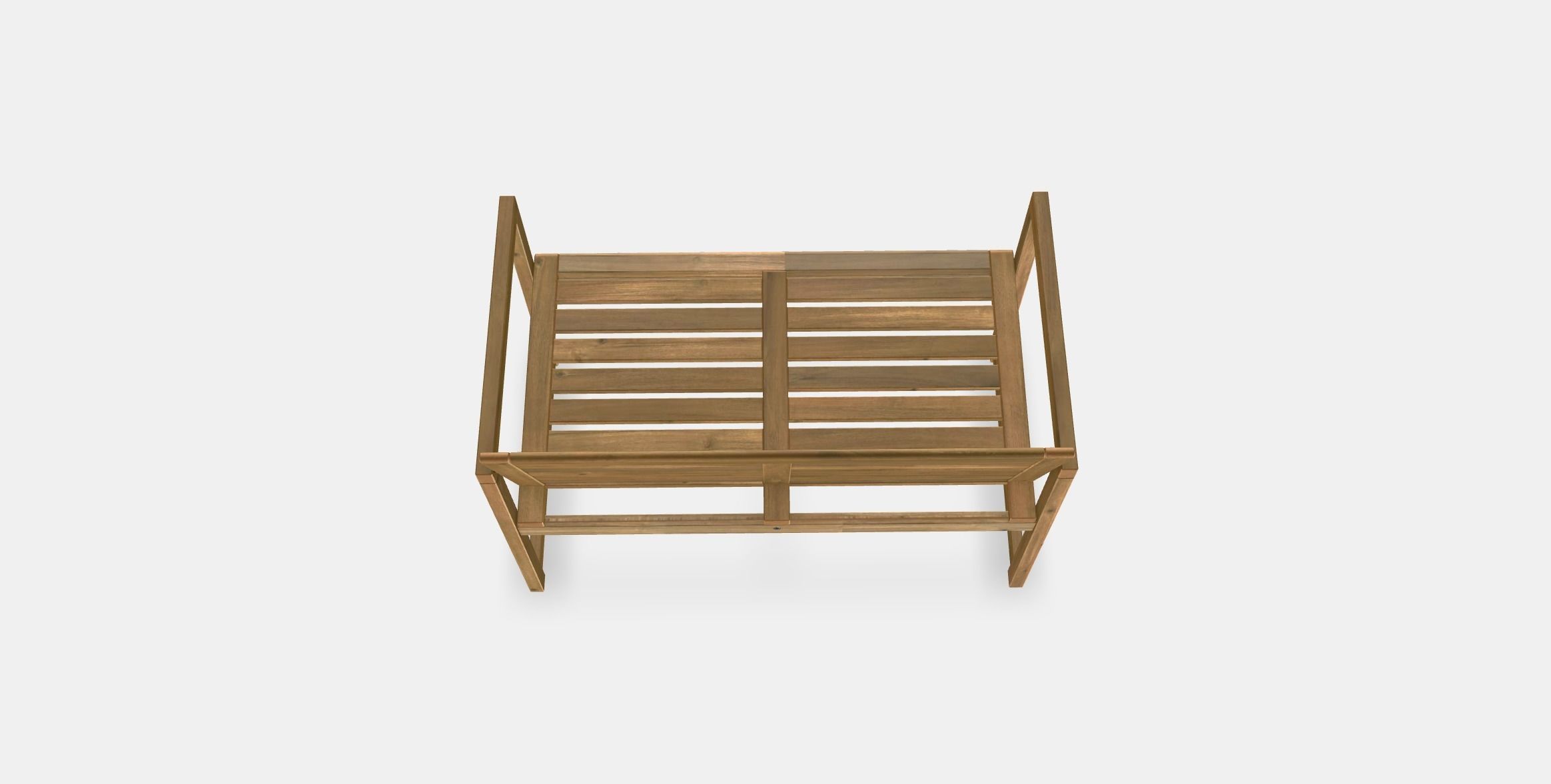 NAMMARO Bench with backrest outdoor Low-poly 3D model_3