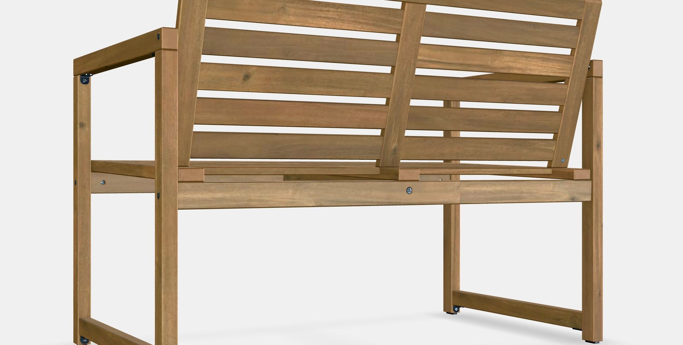 NAMMARO Bench with backrest outdoor Low-poly 3D model_2