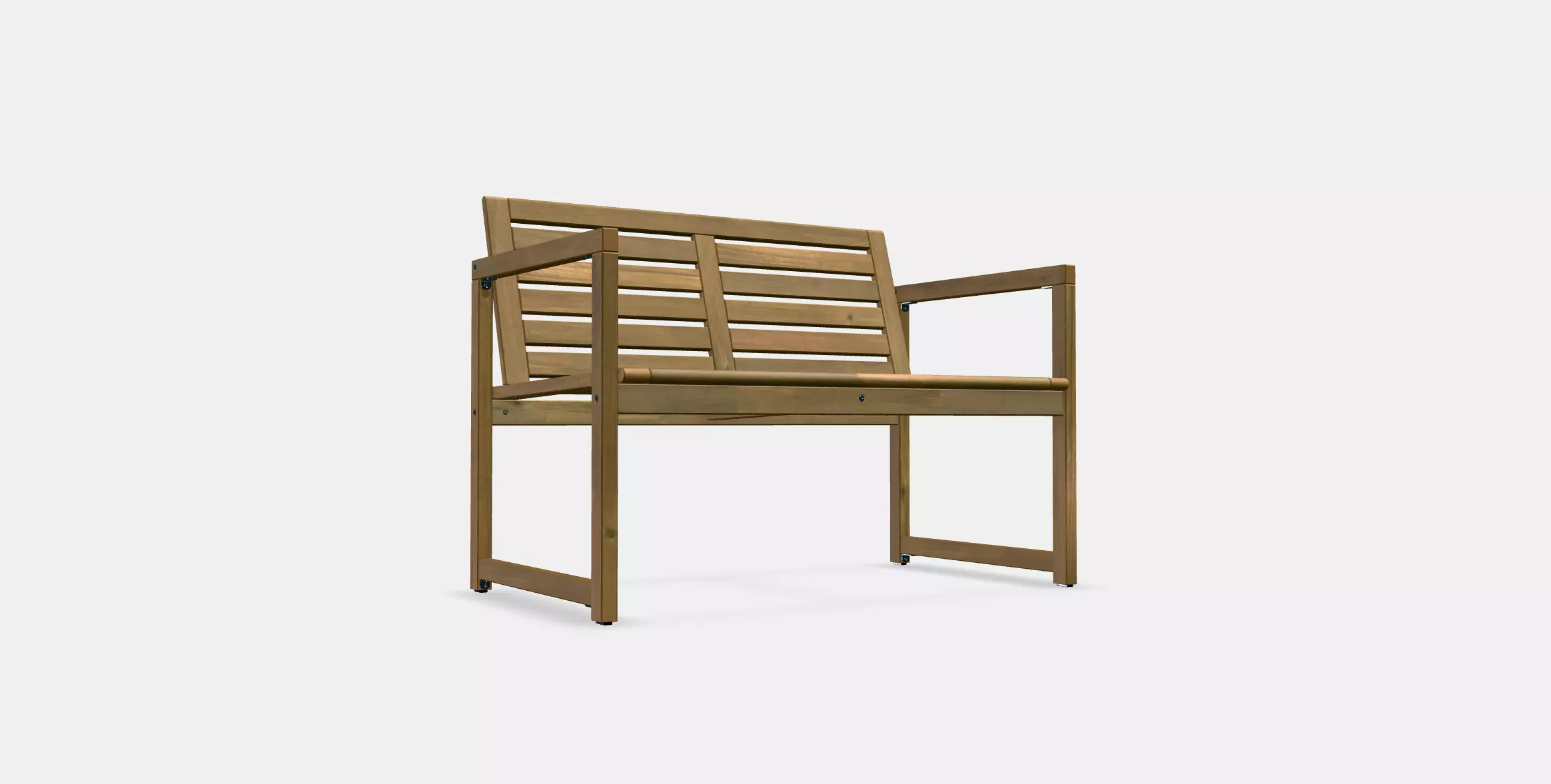 NAMMARO Bench with backrest outdoor Low-poly 3D model_0