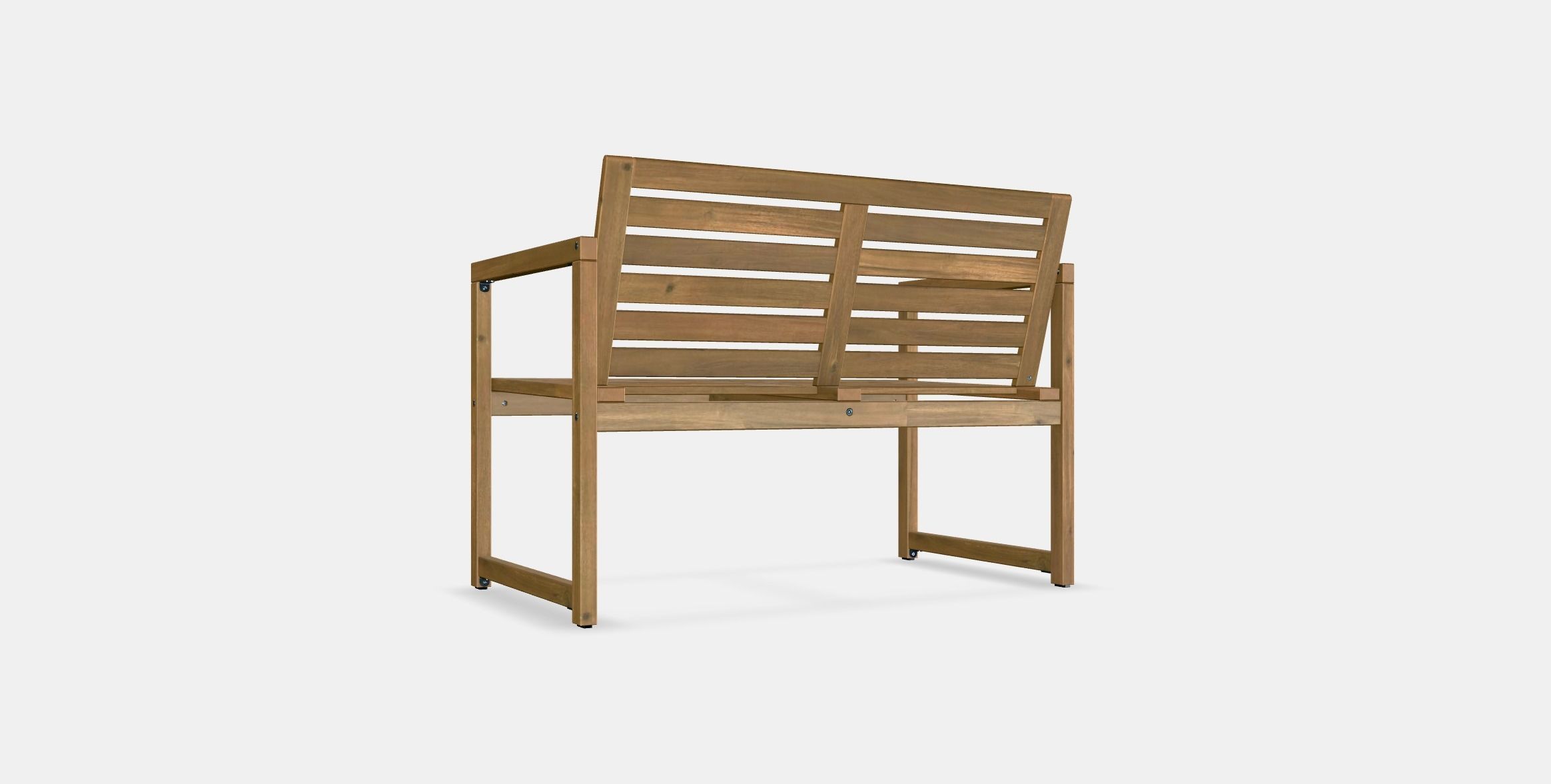 NAMMARO Bench with backrest outdoor Low-poly 3D model_16