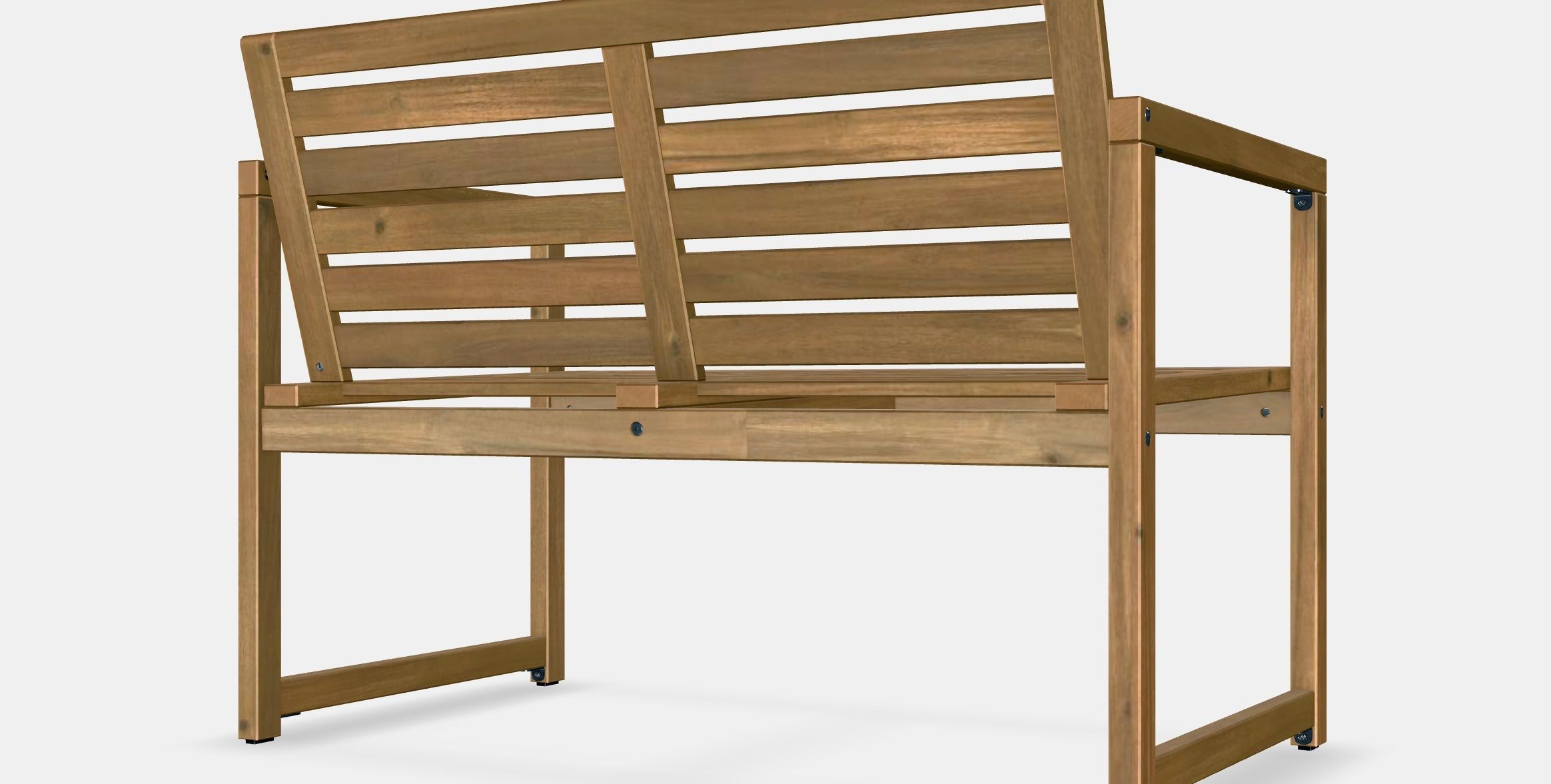 NAMMARO Bench with backrest outdoor Low-poly 3D model_6