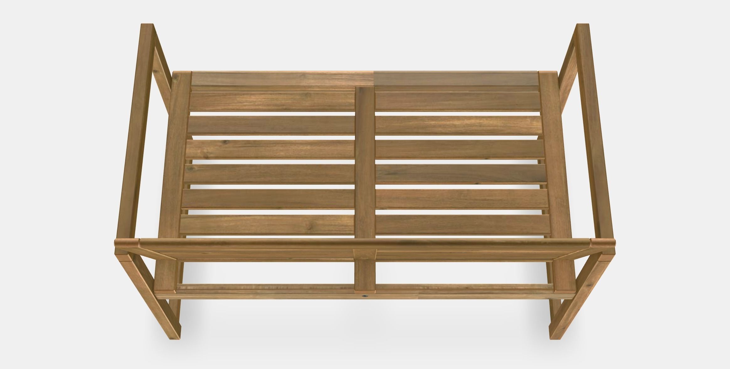 NAMMARO Bench with backrest outdoor Low-poly 3D model_4