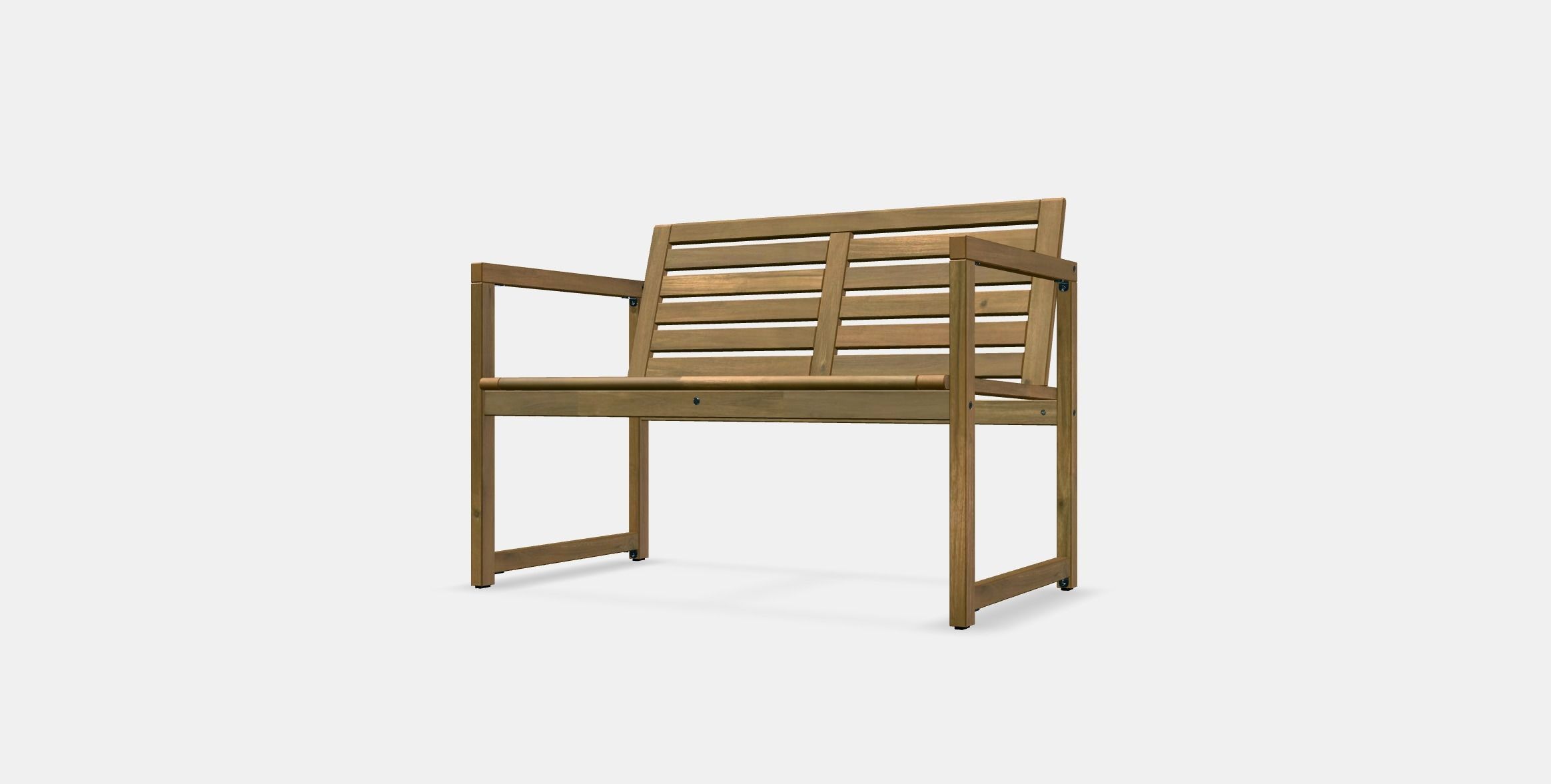 NAMMARO Bench with backrest outdoor Low-poly 3D model_12