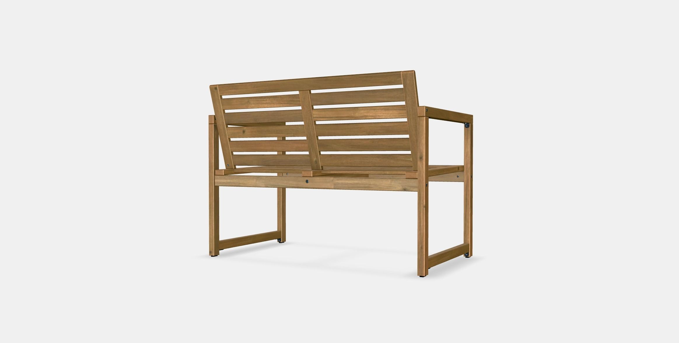 NAMMARO Bench with backrest outdoor Low-poly 3D model_5