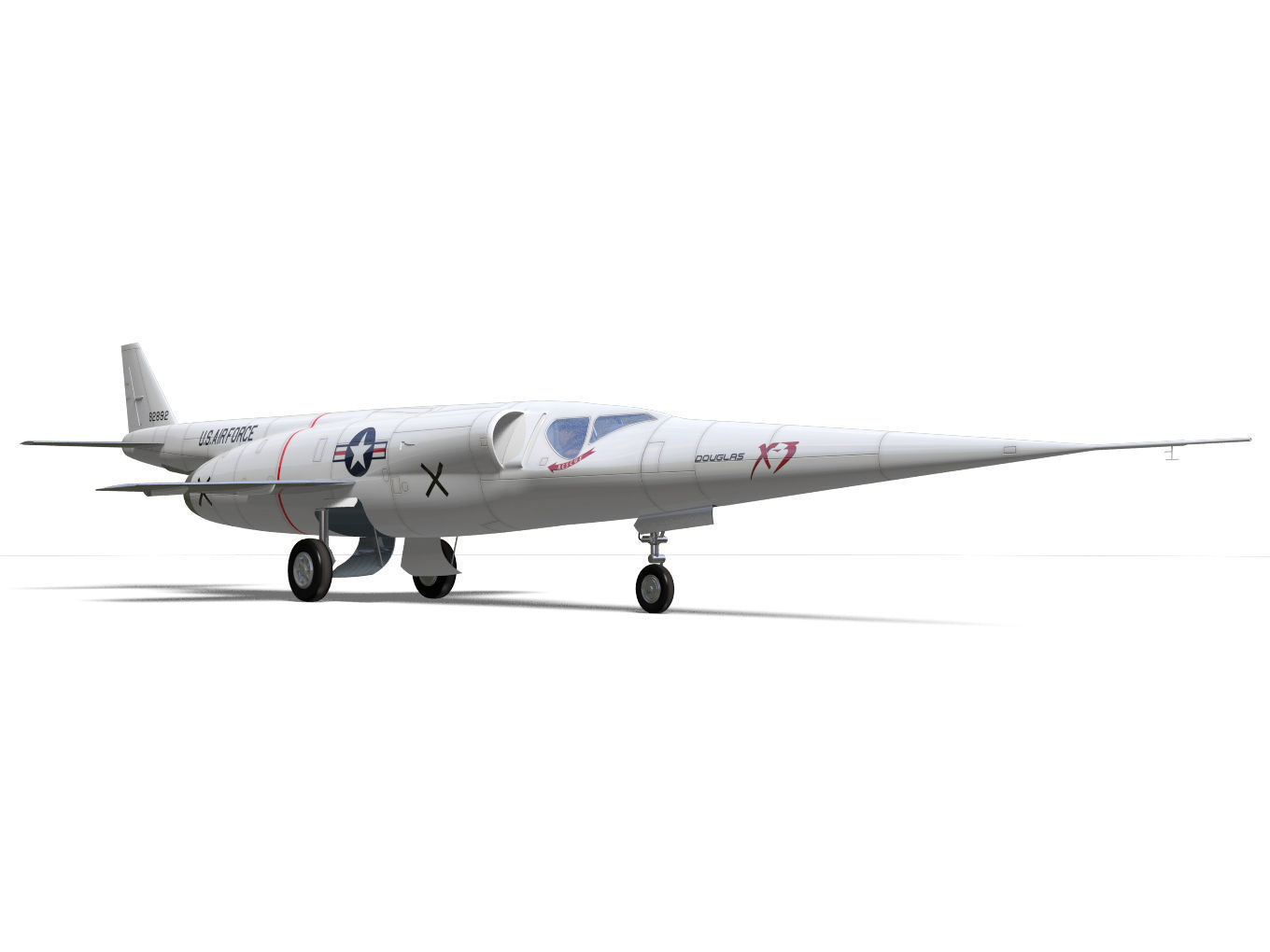 Douglas X-3 Stiletto 3D model_9