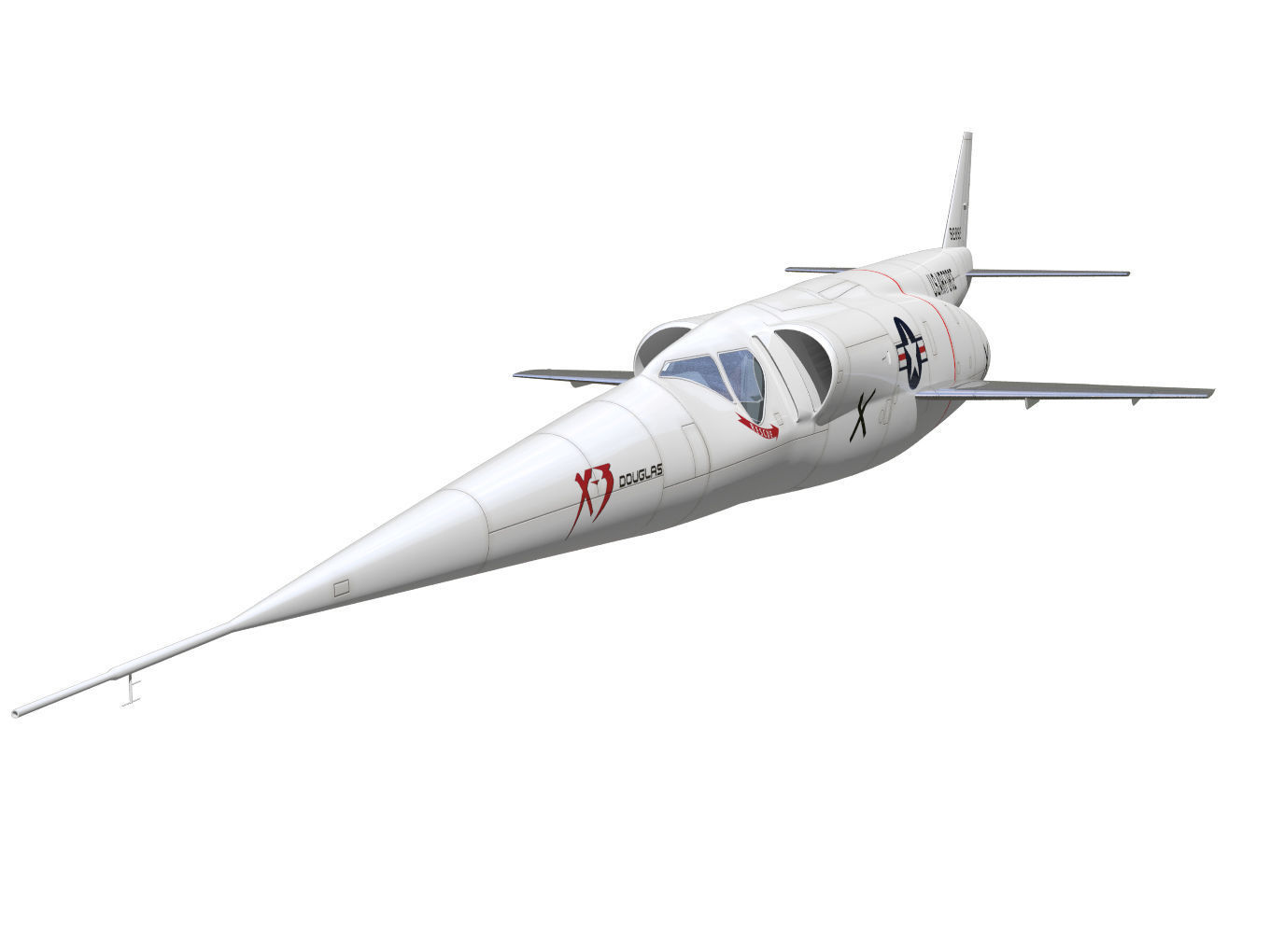 Douglas X-3 Stiletto 3D model_2