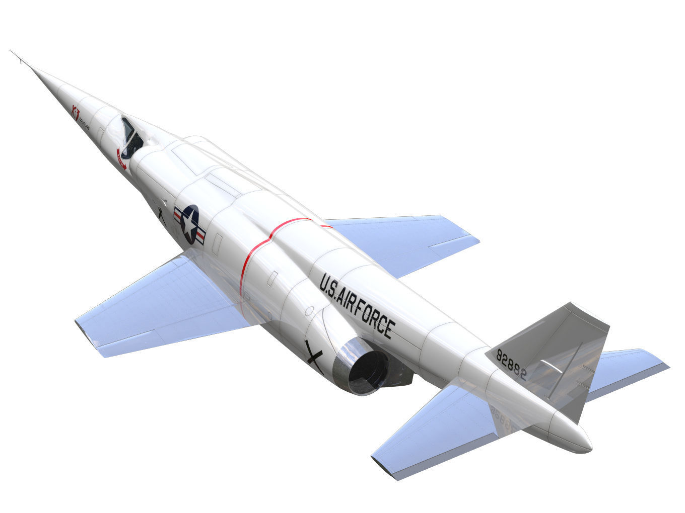 Douglas X-3 Stiletto 3D model_1