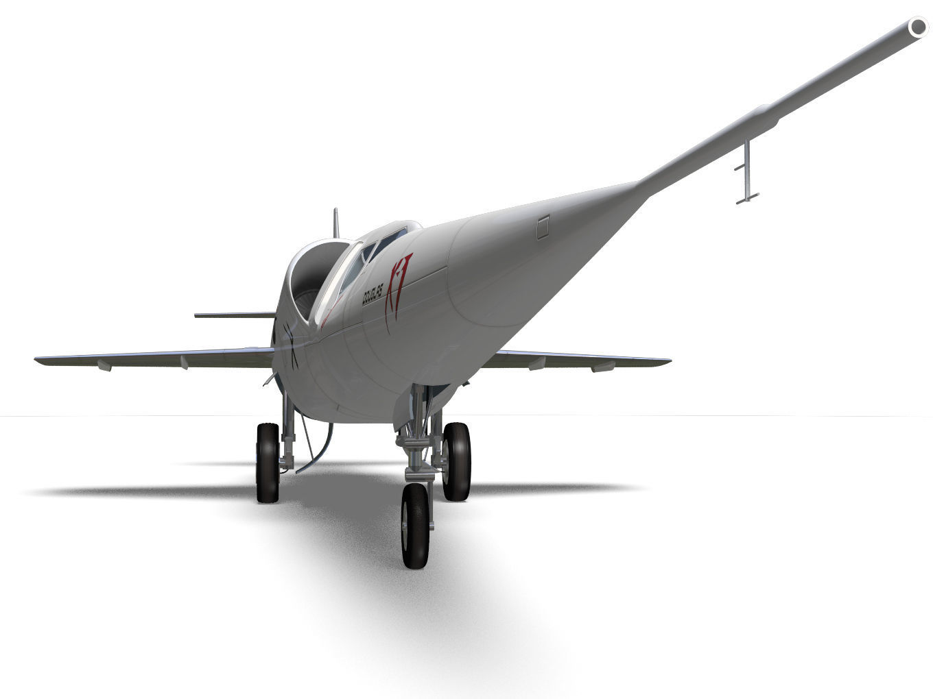 Douglas X-3 Stiletto 3D model_7