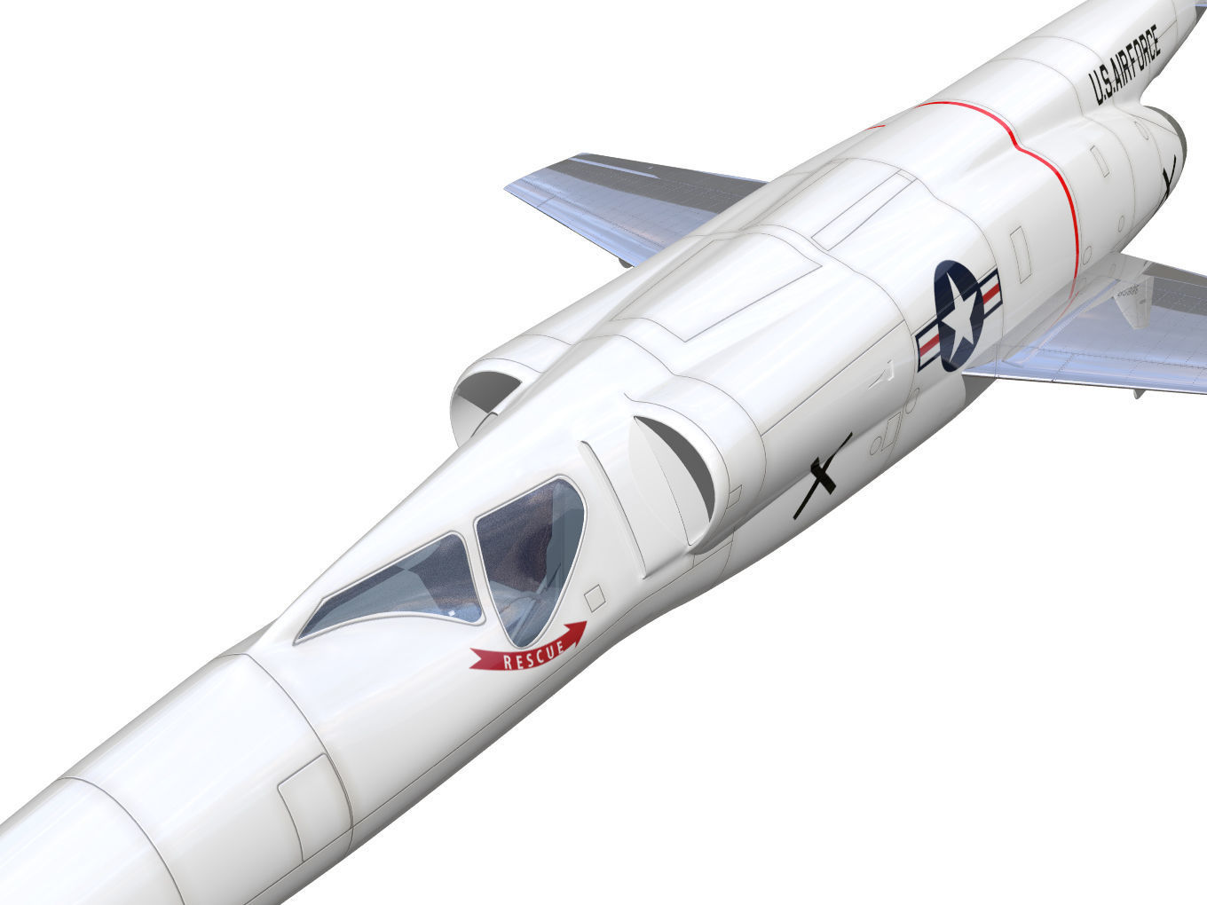 Douglas X-3 Stiletto 3D model_5