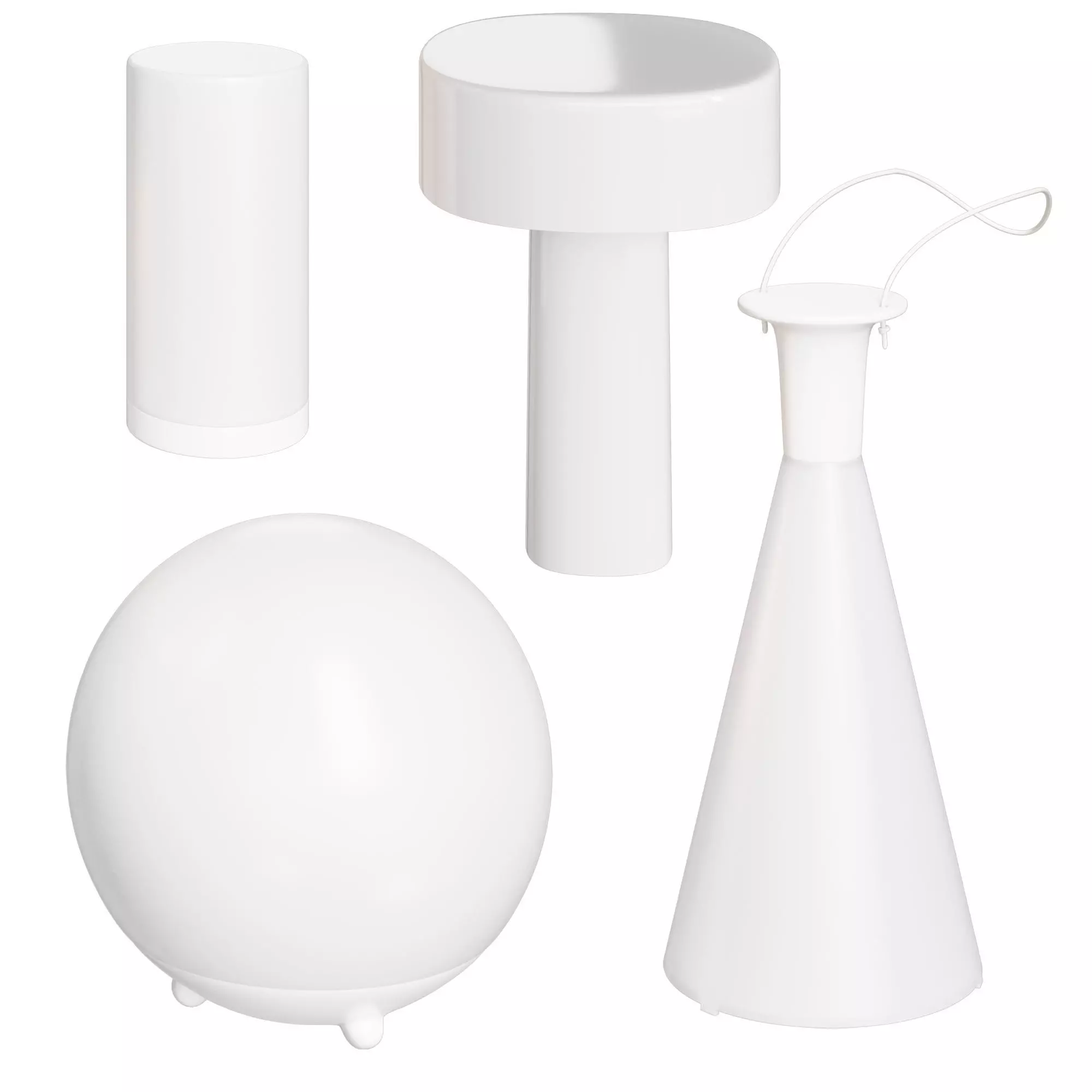 IKEA SOLVINDEN LED table lamps set 3D model_0