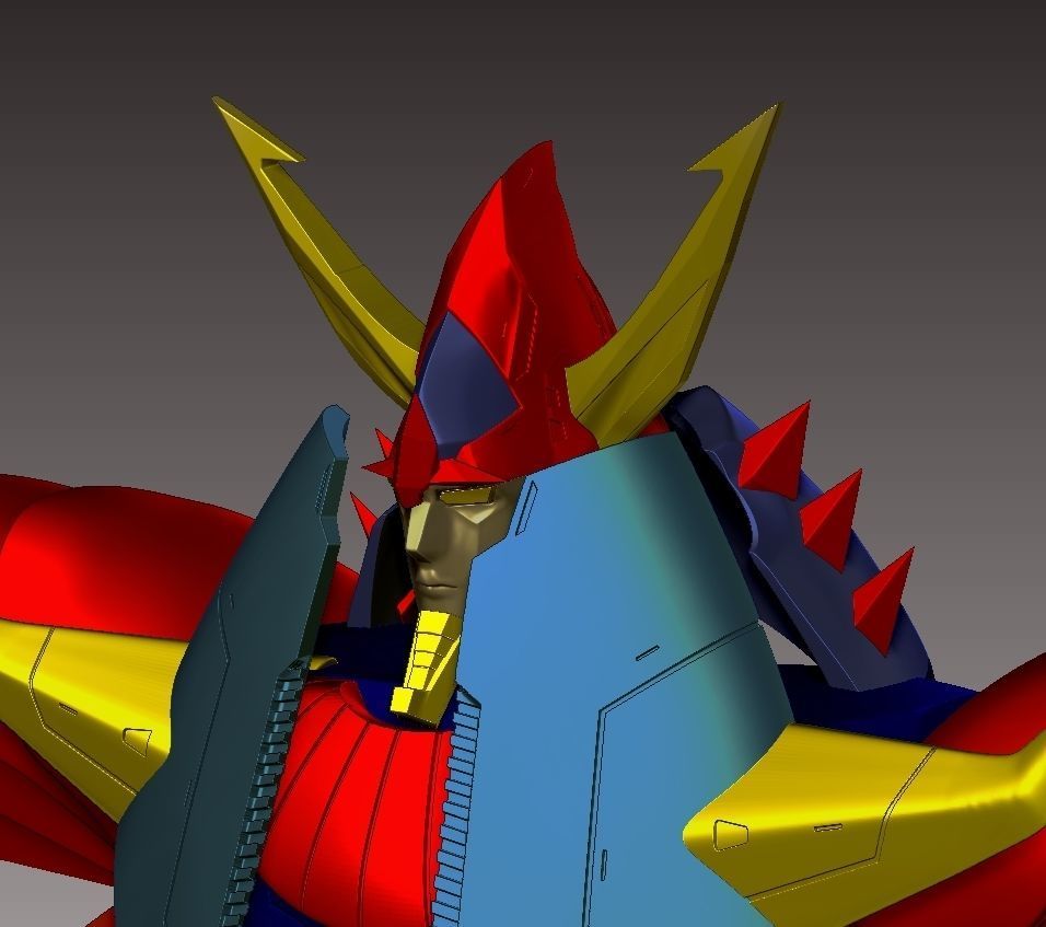 Robot Raideen 3D print model_18