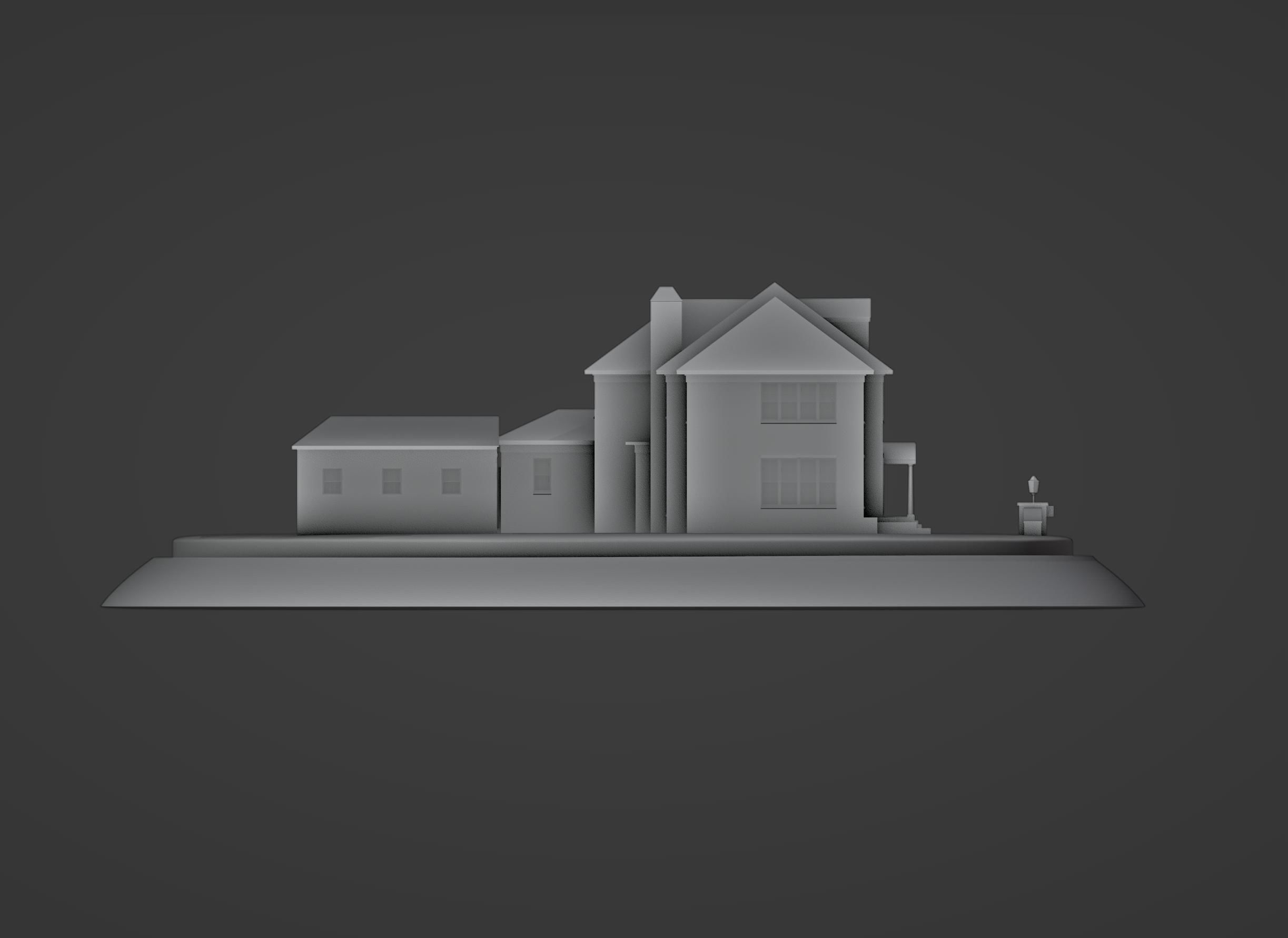 Home alone House and Garage 3D print model_3