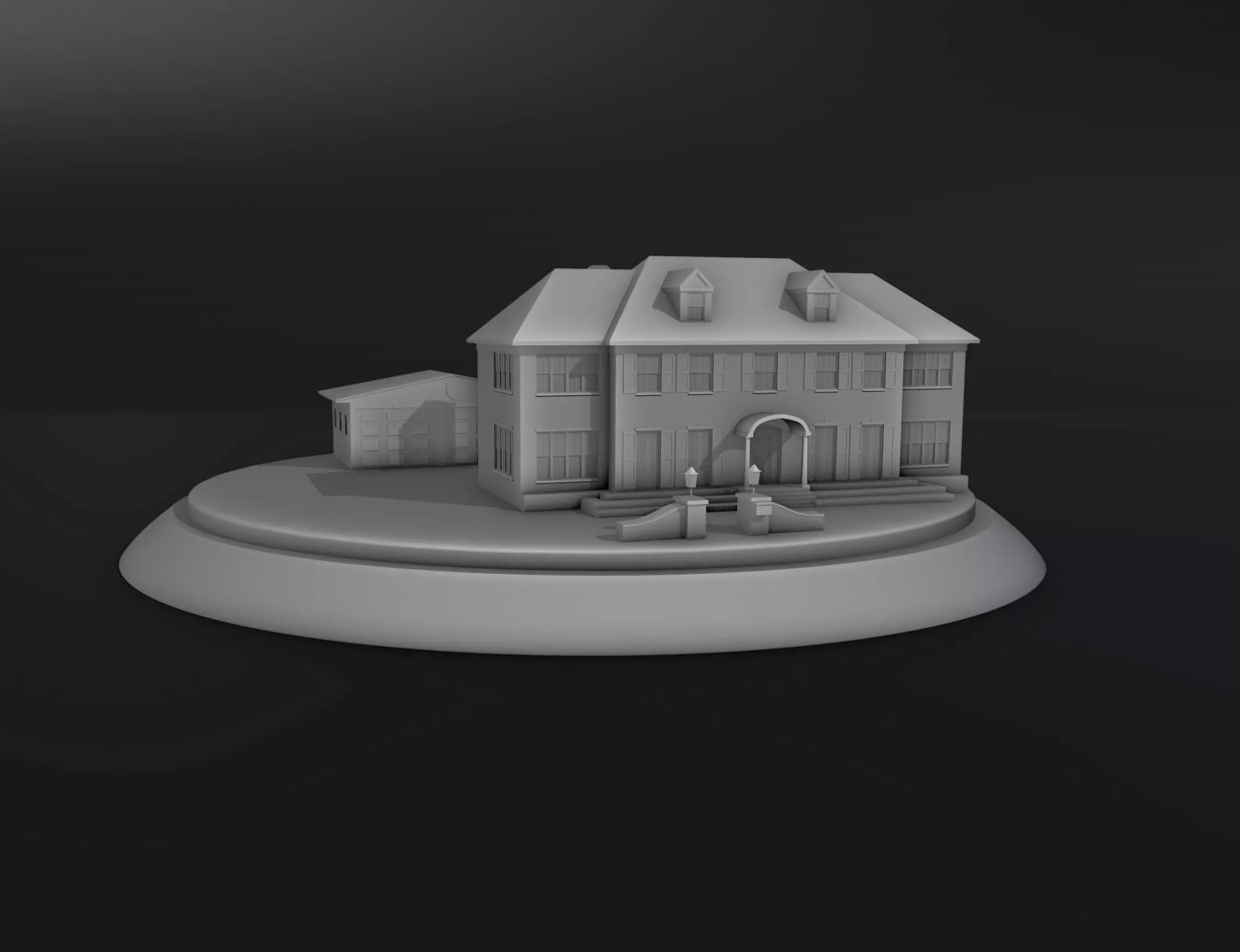 Home alone House and Garage 3D print model_0