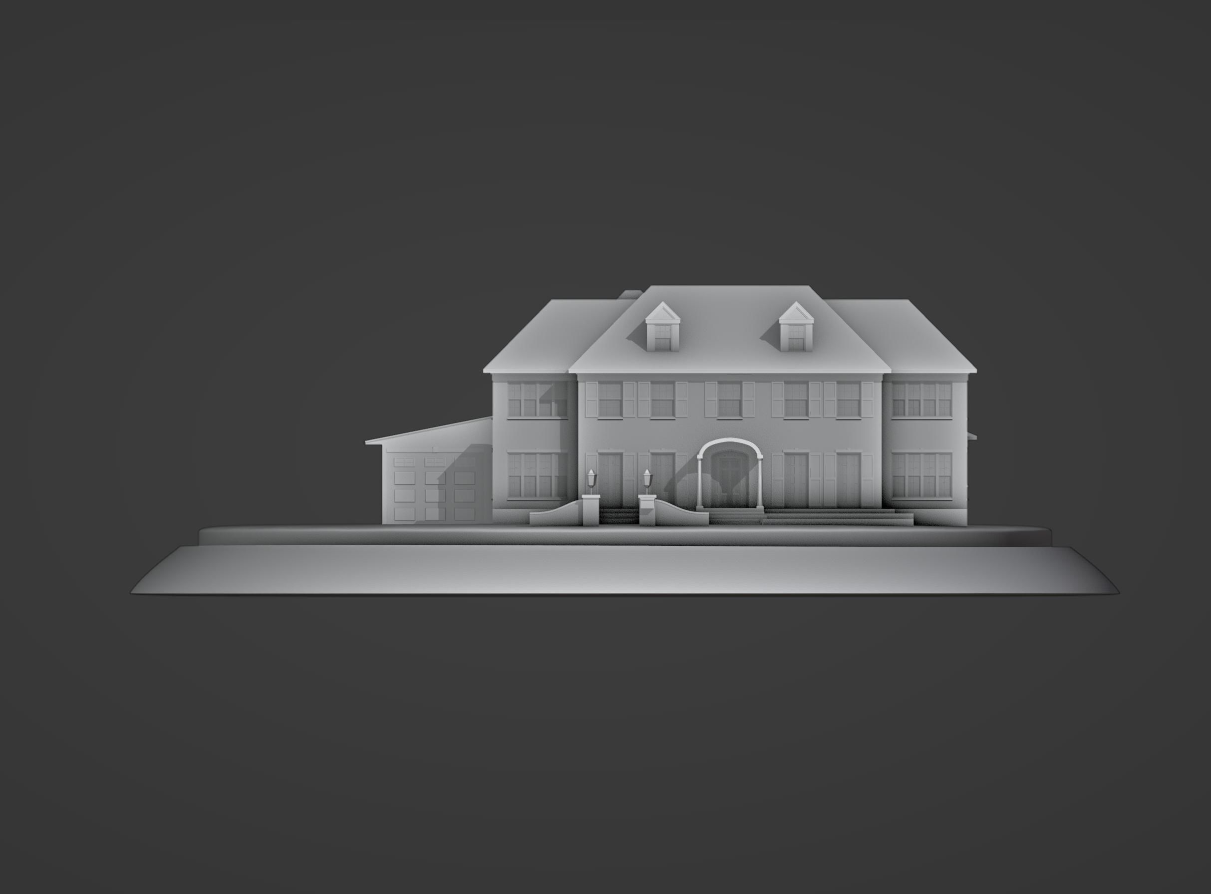 Home alone House and Garage 3D print model_2