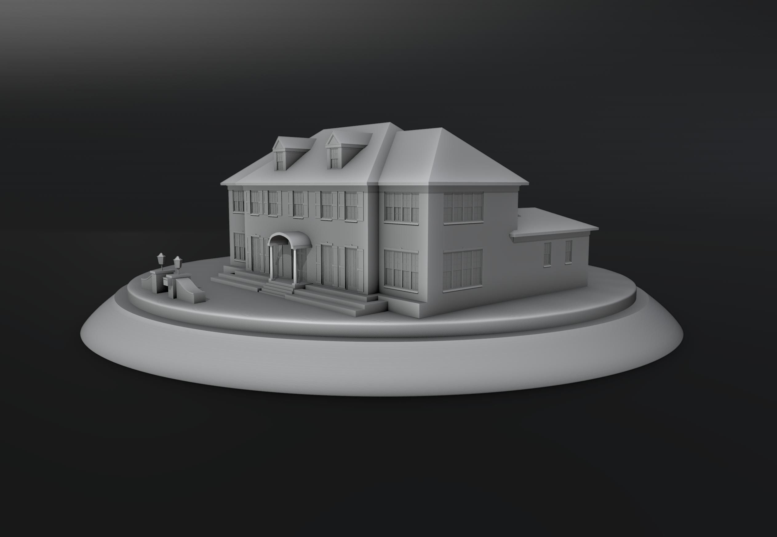 Home alone House and Garage 3D print model_1