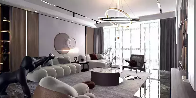 Modern Style Living Room -0403