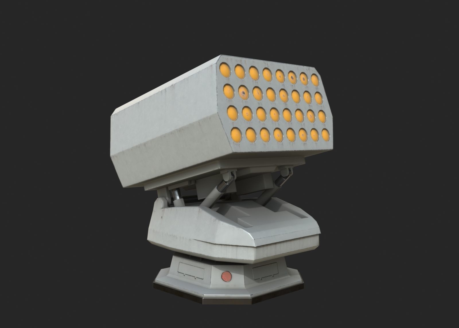 Chinese Navy Type 726-4A decoy launching device Low-poly 3D model_1