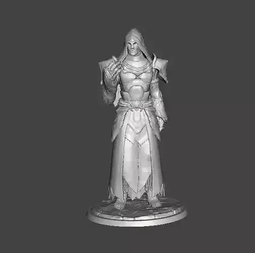 MOON TEMPLE MALE MAGE PRIEST MINIATURE MODEL FANTASY GAMES RPG 3D print model