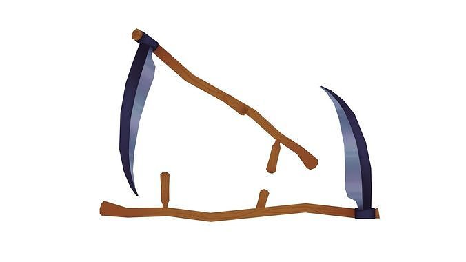 Long Sickle - Hand Painted 3D model