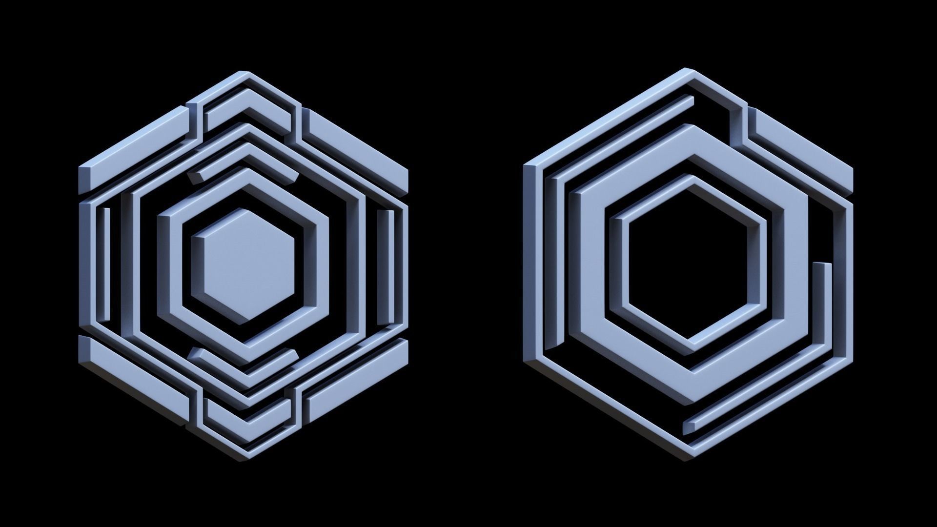 100 Sci-fi Hologram Base Mesh Pack Low-poly 3D model_10