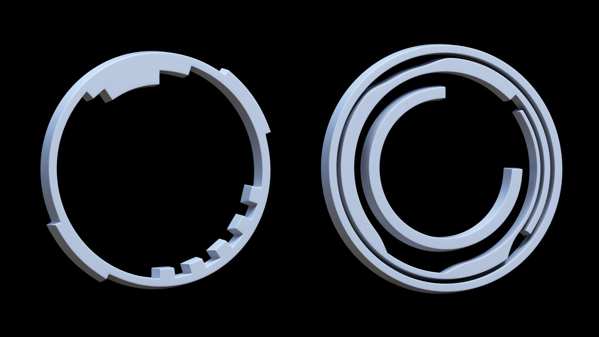 100 Sci-fi Hologram Base Mesh Pack Low-poly 3D model_38