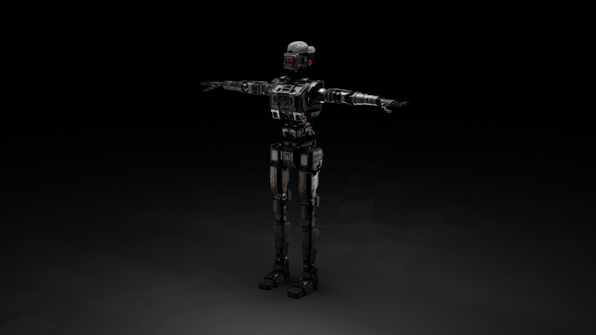 Sci Fi Robot Model V3 3D model_6