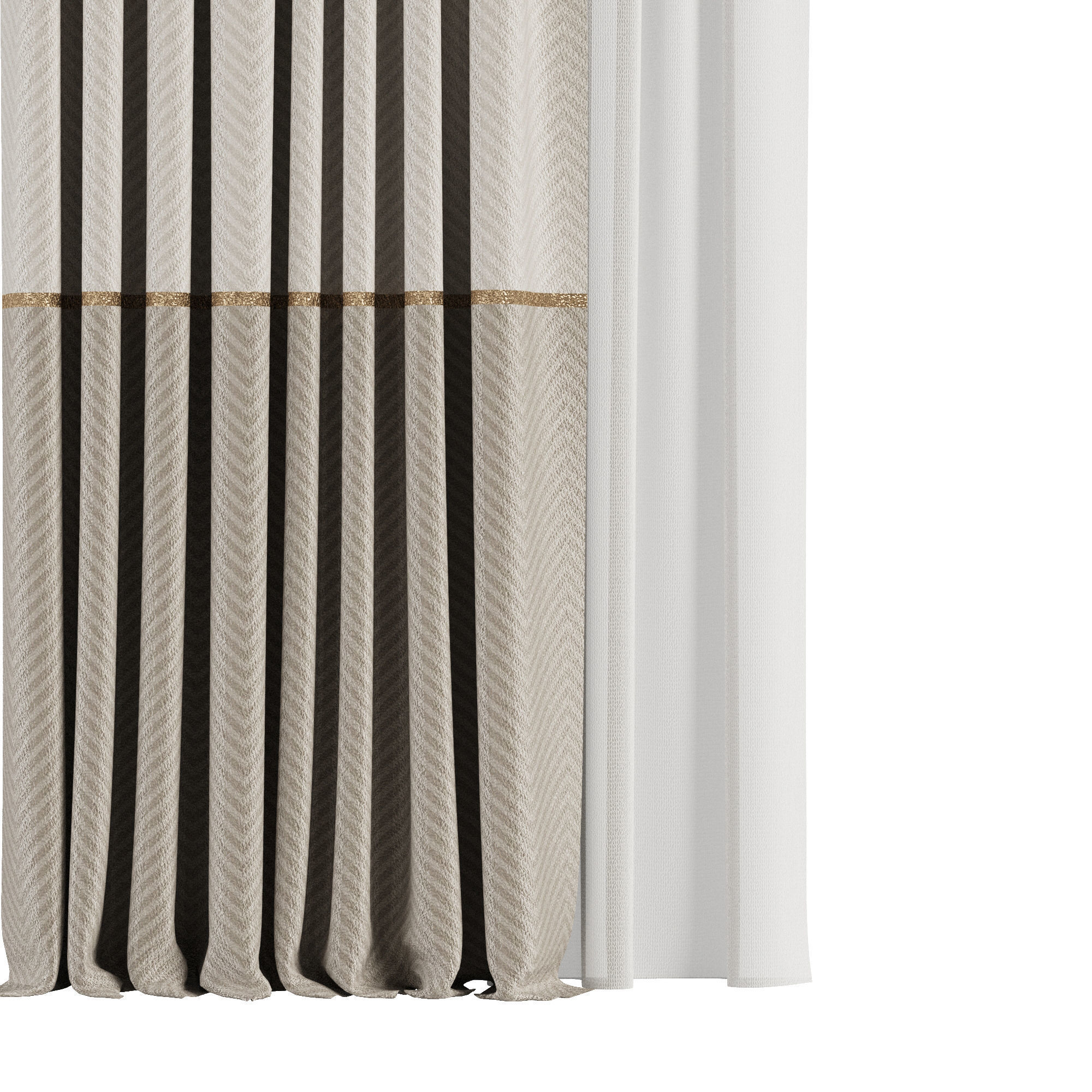 Curtain Set M28  3D model_4