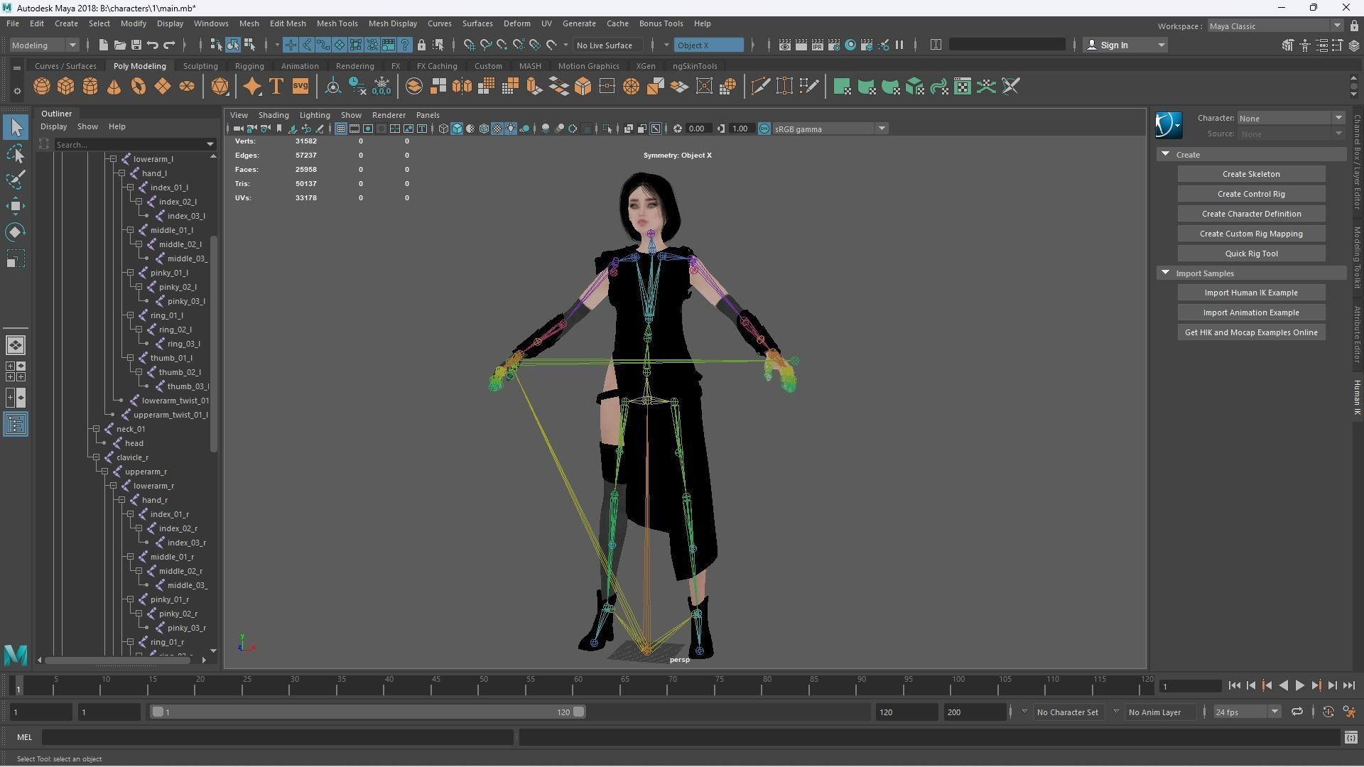 Archer - Female Character Low-poly 3D model_9