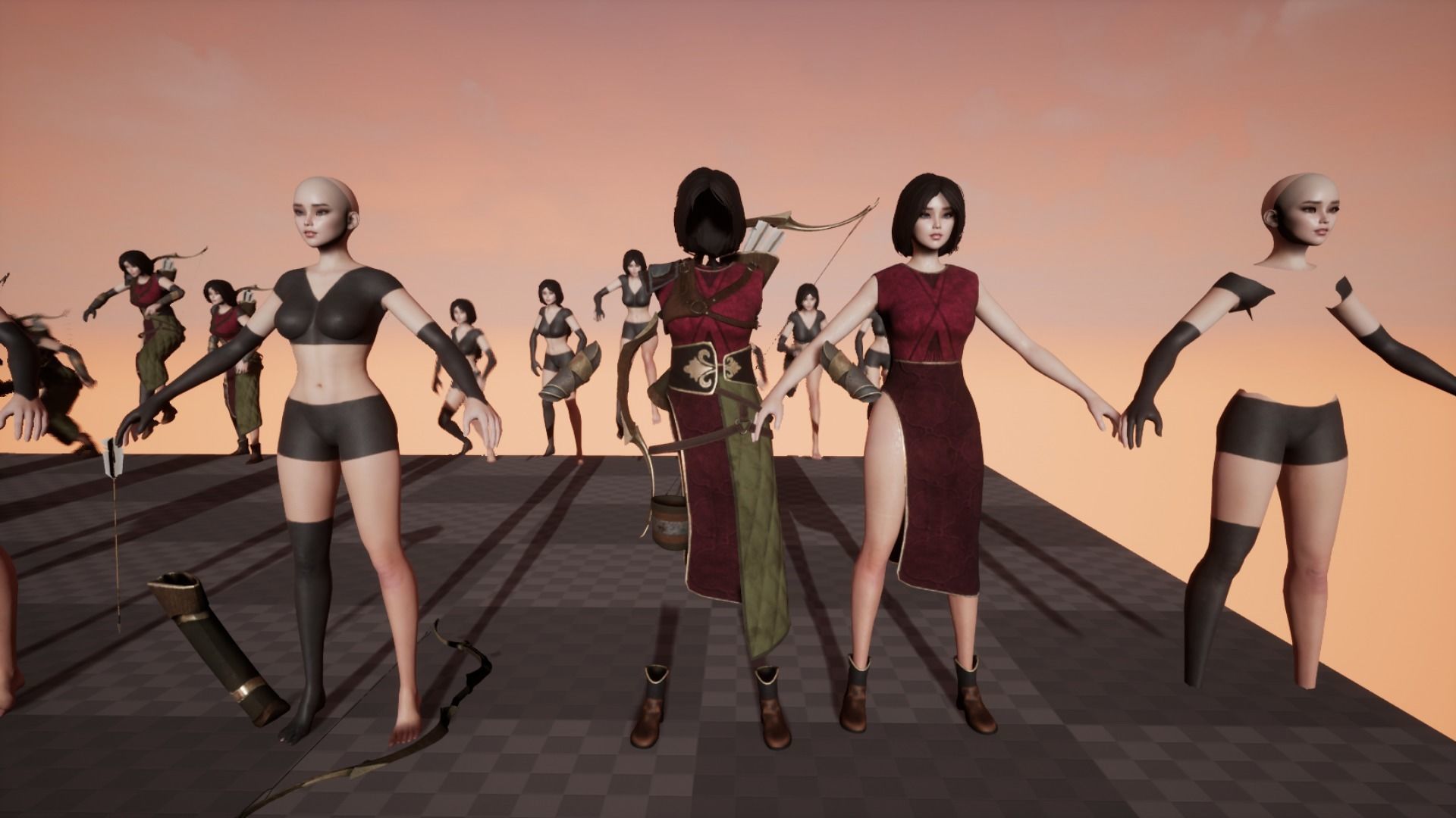 Archer - Female Character Low-poly 3D model_11