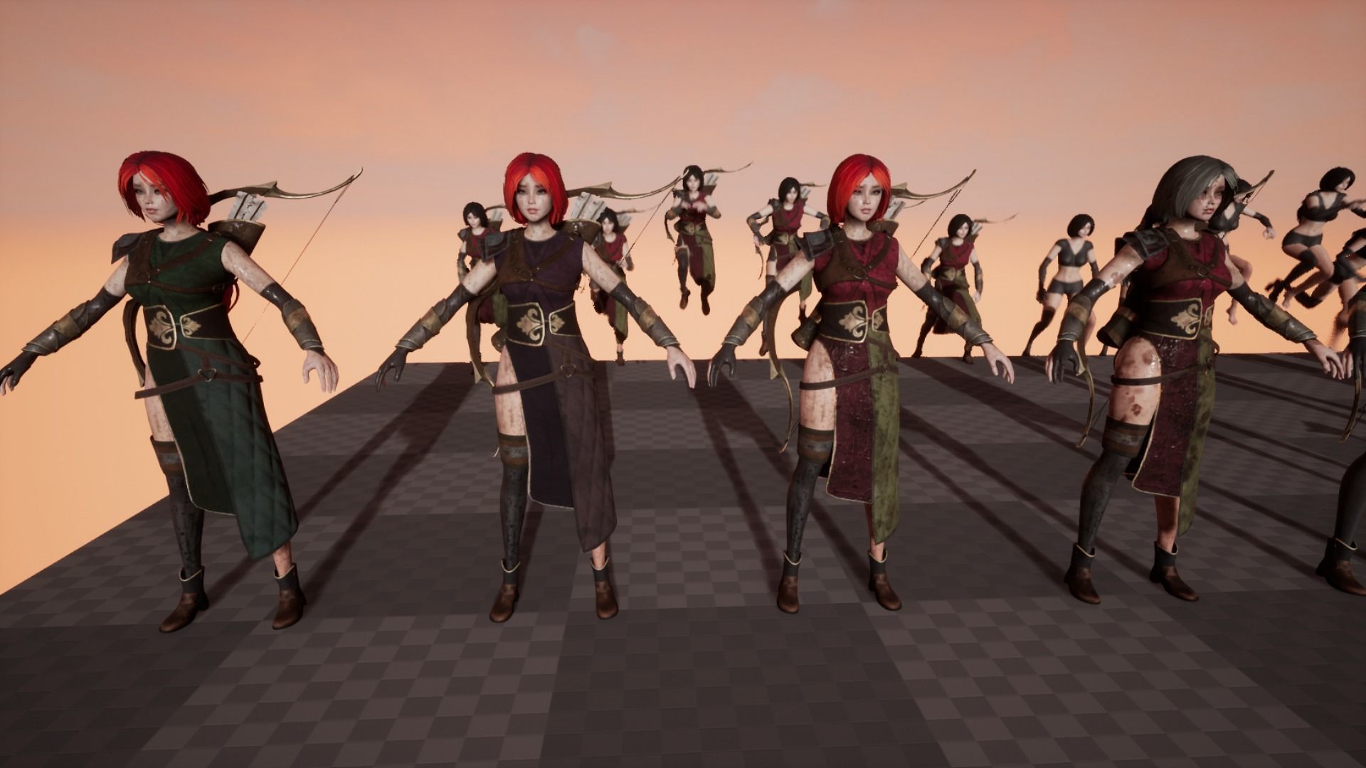 Archer - Female Character Low-poly 3D model_12