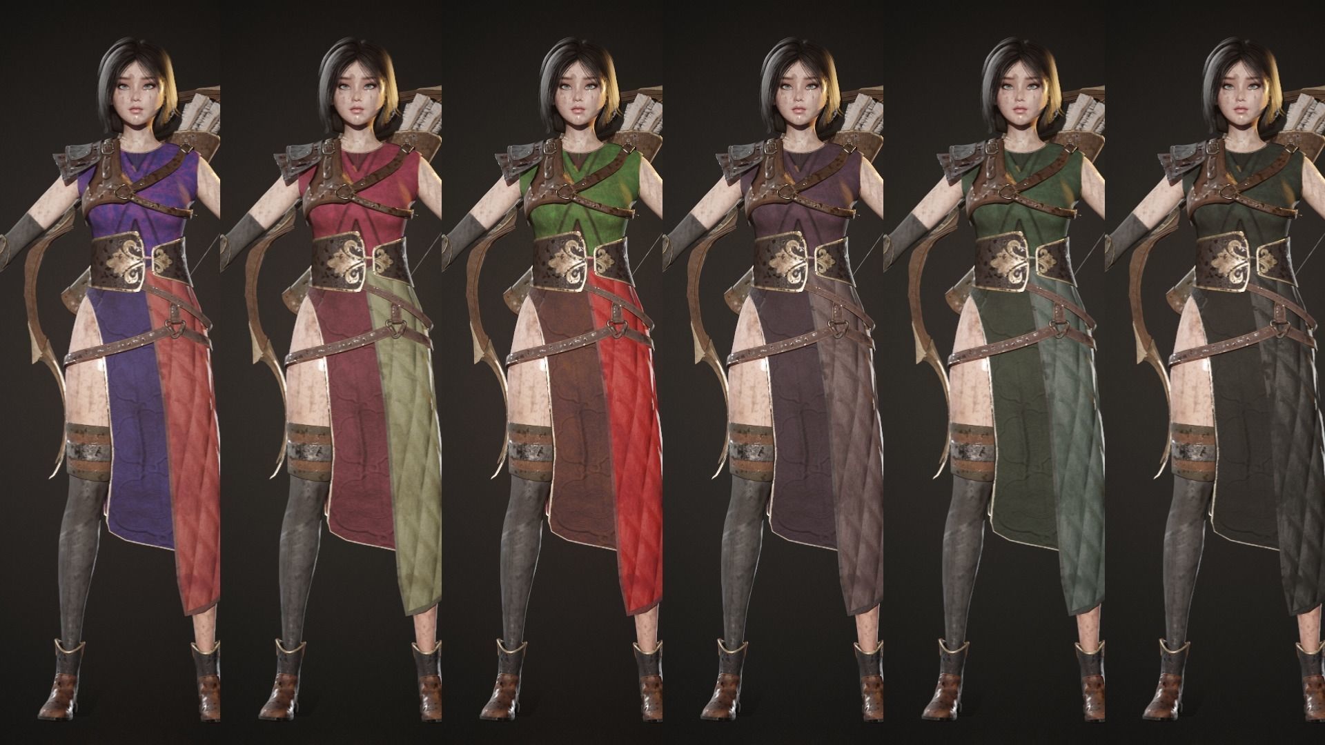 Archer - Female Character Low-poly 3D model_4