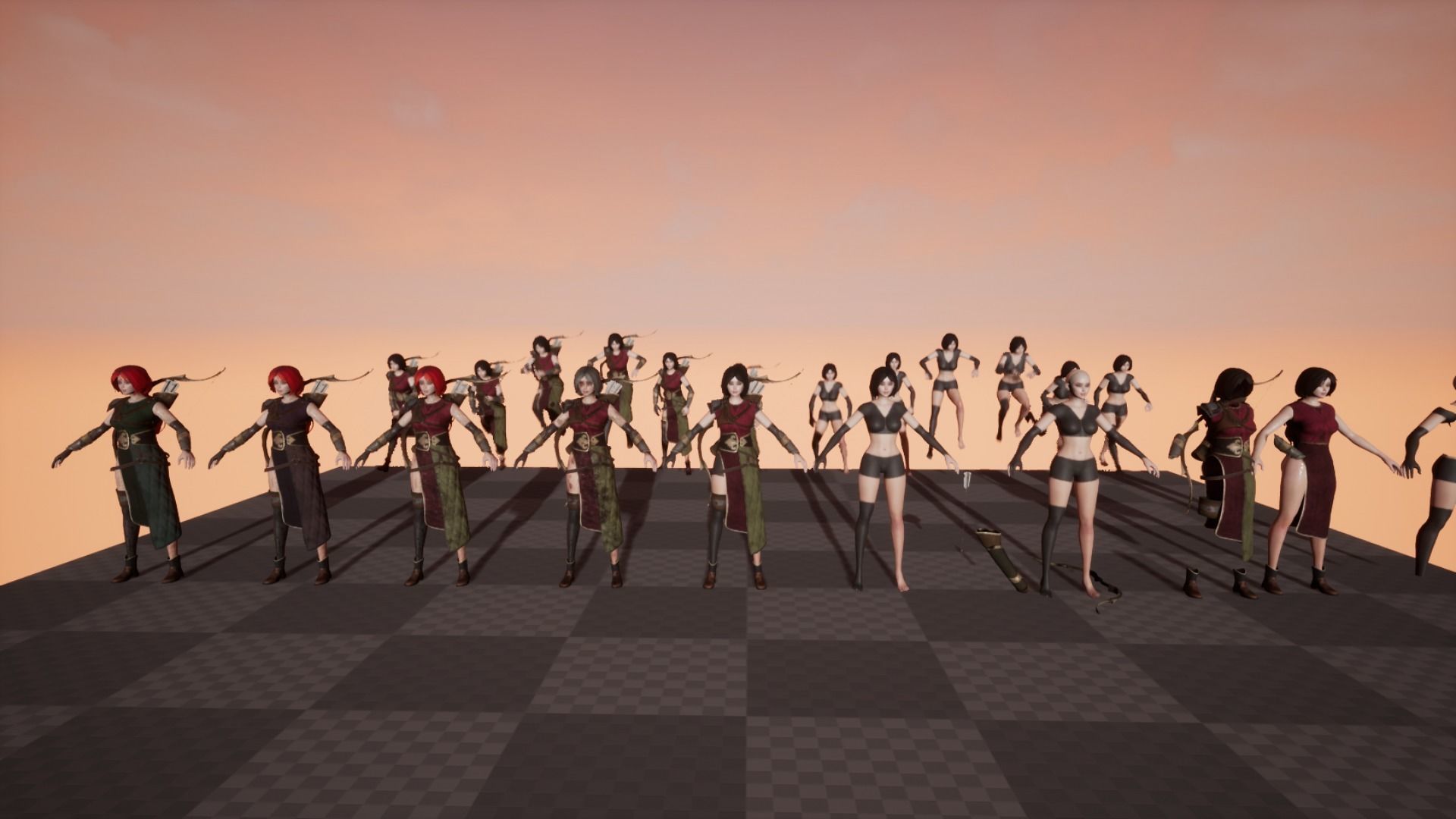 Archer - Female Character Low-poly 3D model_13