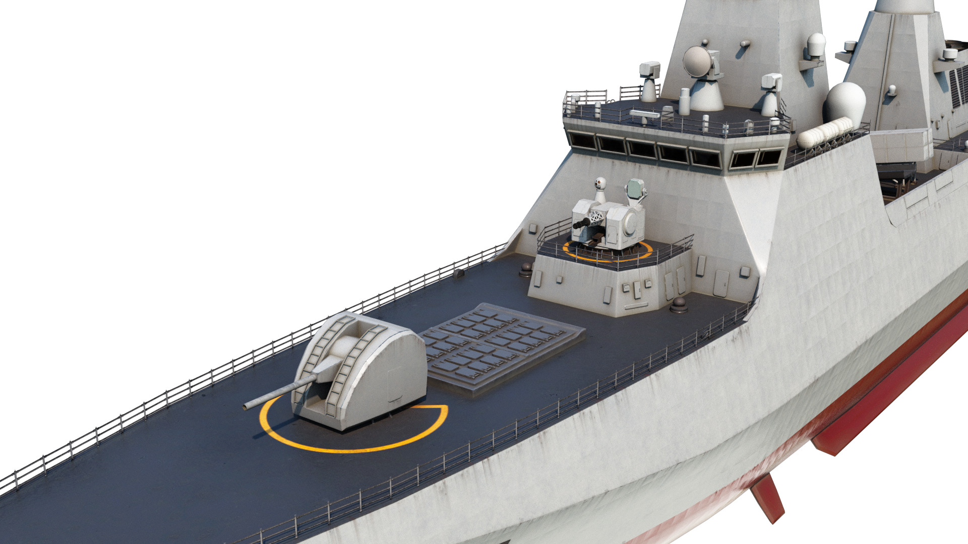 PLAN Type 054B frigate Chinese Navy Jiangkai III class Low-poly 3D model_9