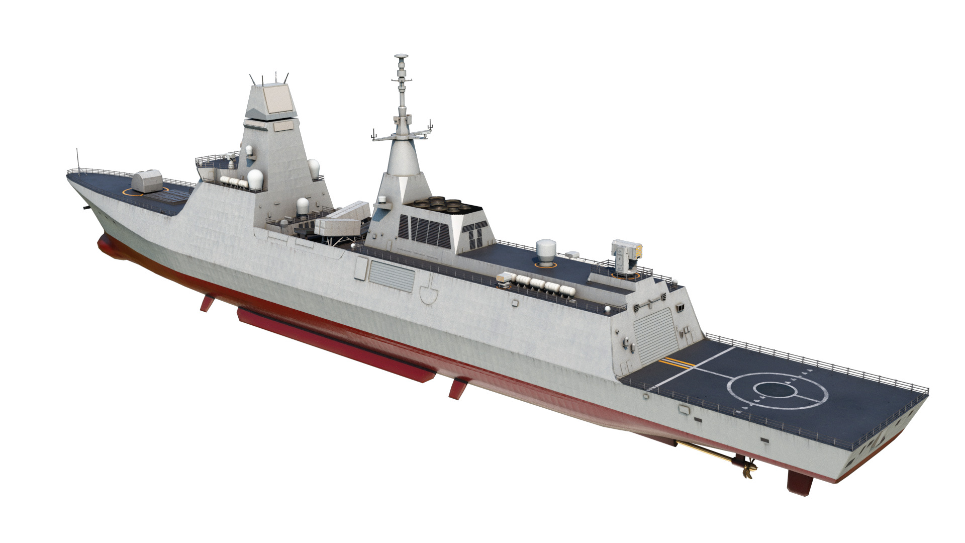PLAN Type 054B frigate Chinese Navy Jiangkai III class Low-poly 3D model_5