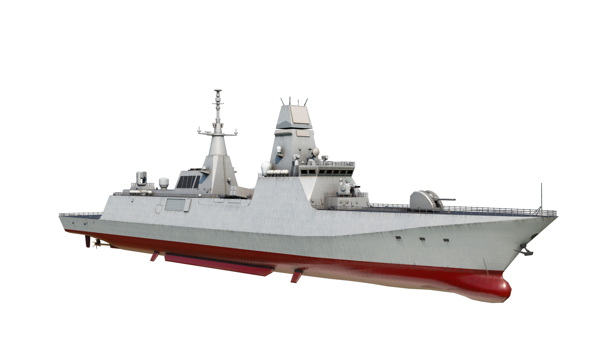 PLAN Type 054B frigate Chinese Navy Jiangkai III class Low-poly 3D model_2