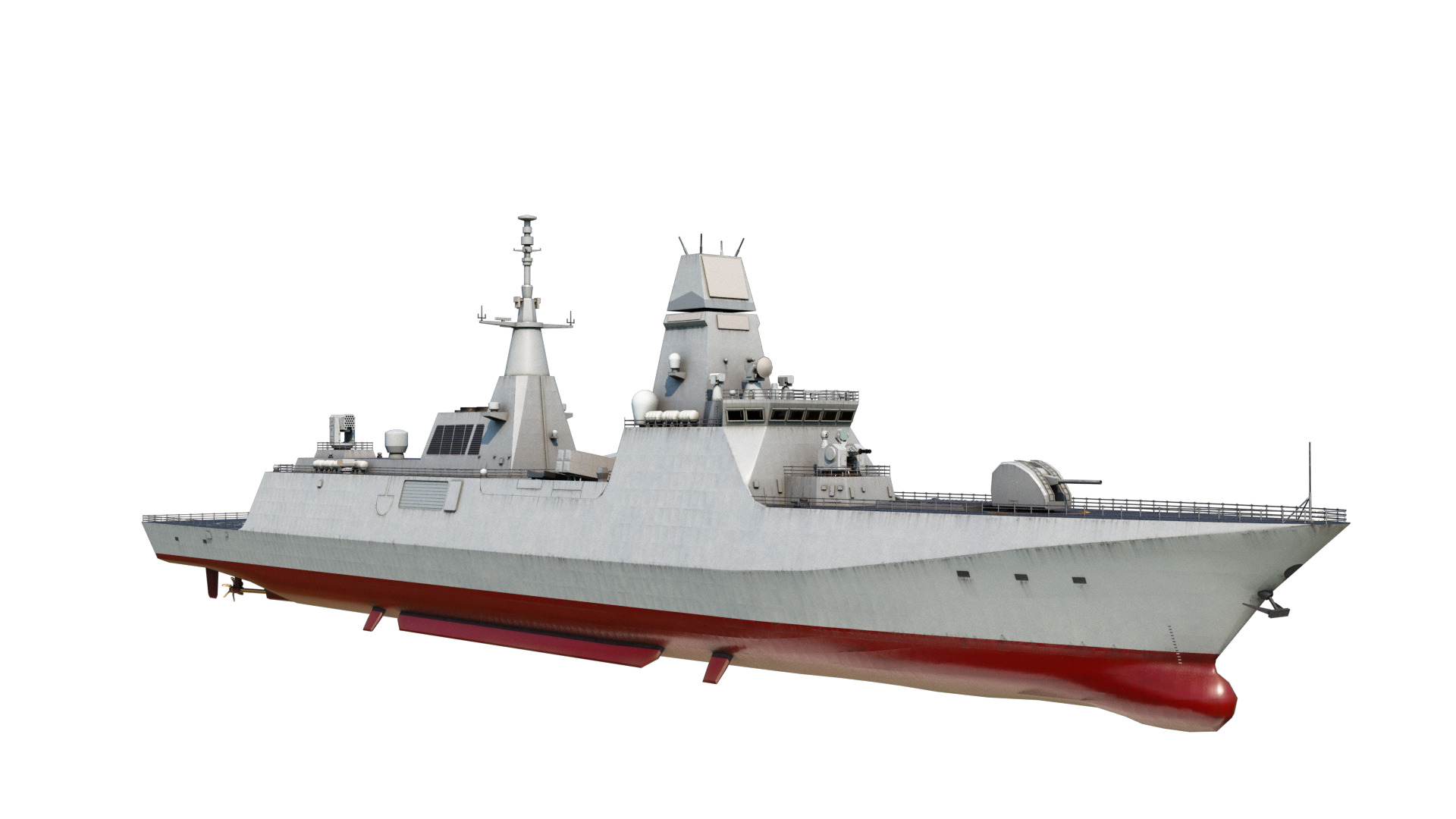 PLAN Type 054B frigate Chinese Navy Jiangkai III class Low-poly 3D model_3