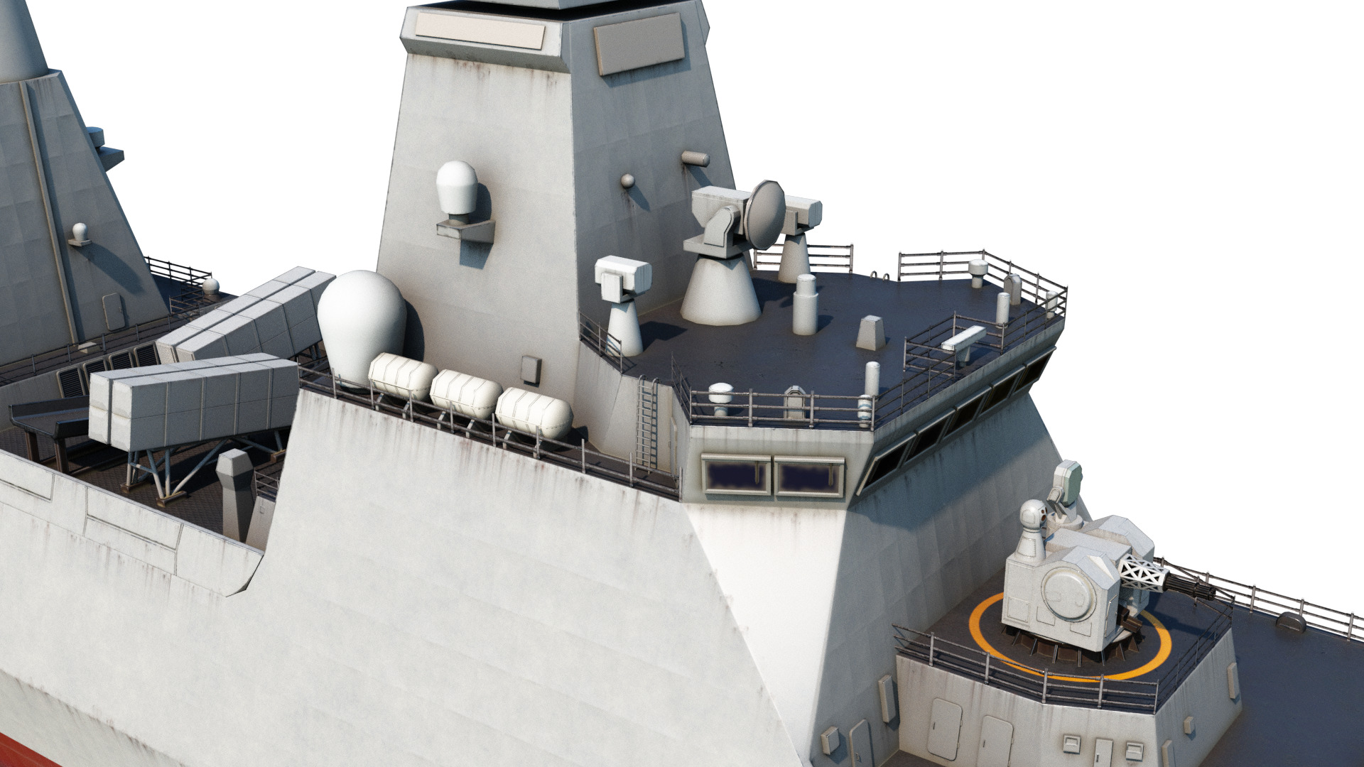 PLAN Type 054B frigate Chinese Navy Jiangkai III class Low-poly 3D model_14