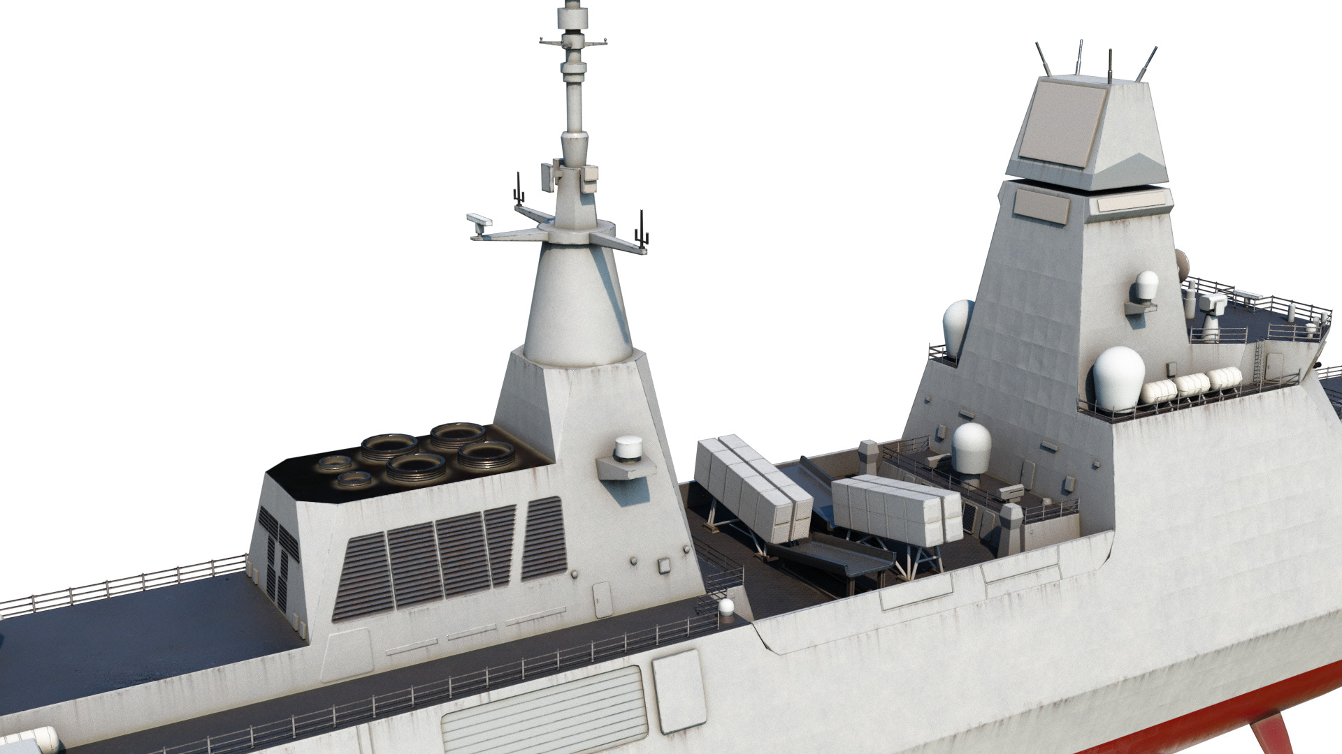 PLAN Type 054B frigate Chinese Navy Jiangkai III class Low-poly 3D model_7