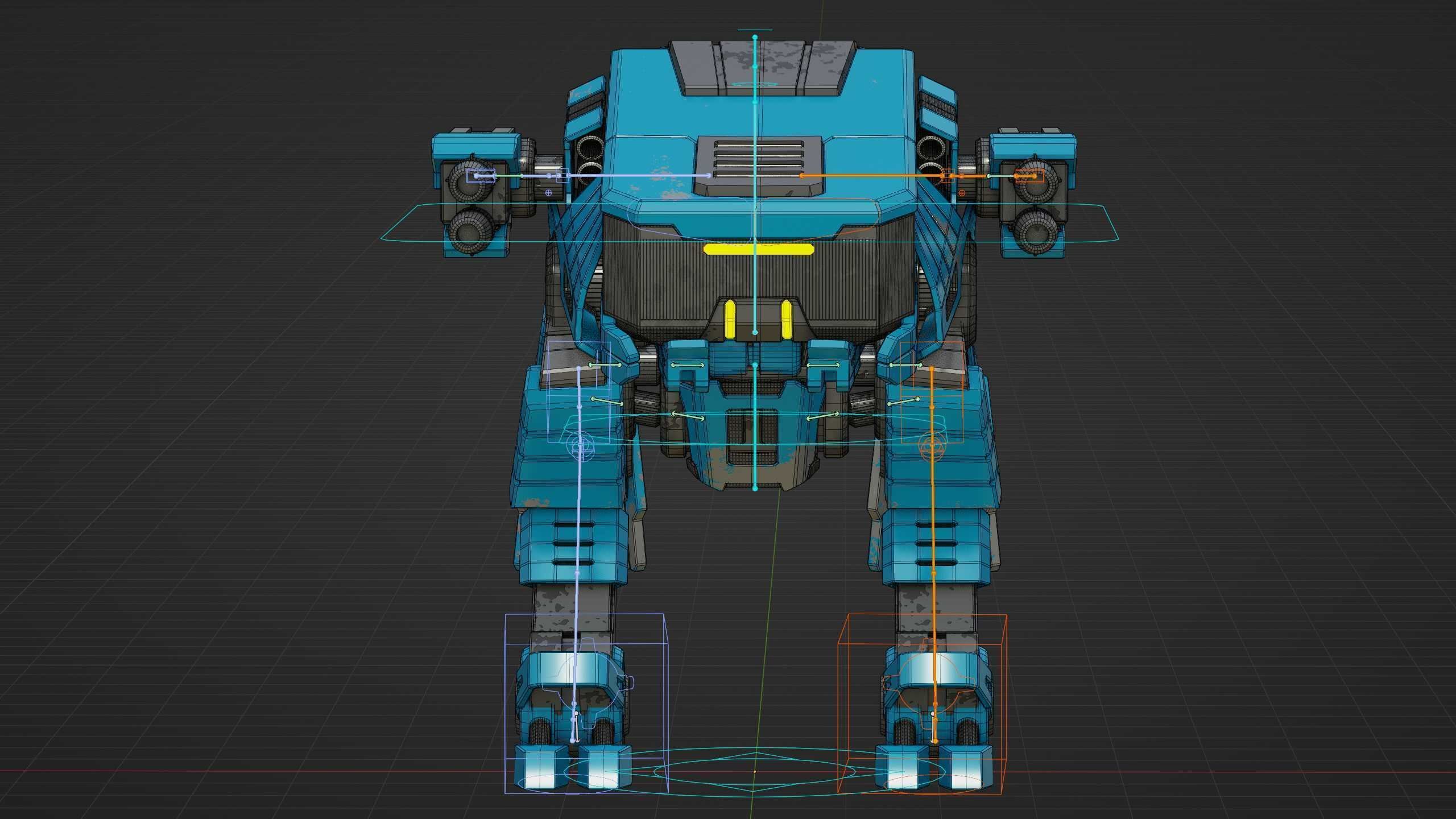 MILITARY DROID X-560 Rigged for Unreal Engine - Unity - MIXAMO 3D model_39