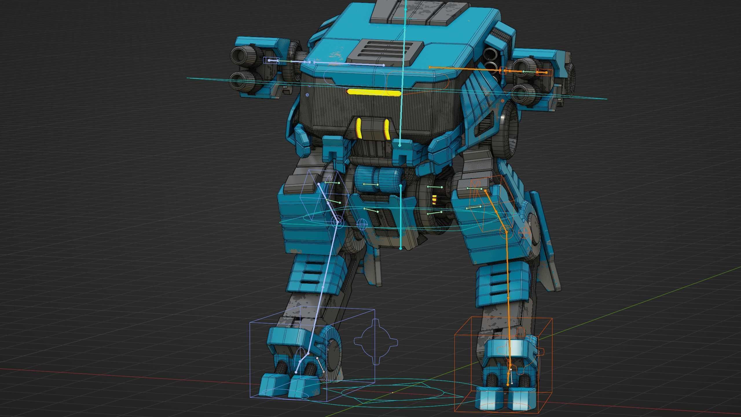 MILITARY DROID X-560 Rigged for Unreal Engine - Unity - MIXAMO 3D model_37
