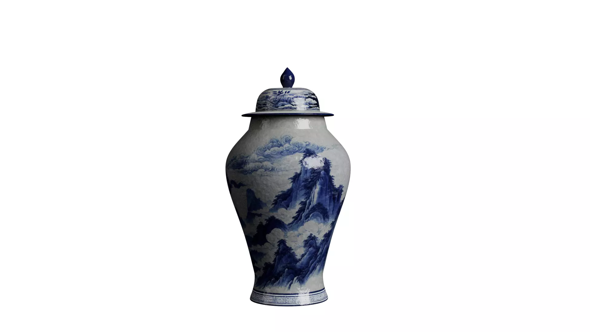 Chinese vase ceramic Free 3D model