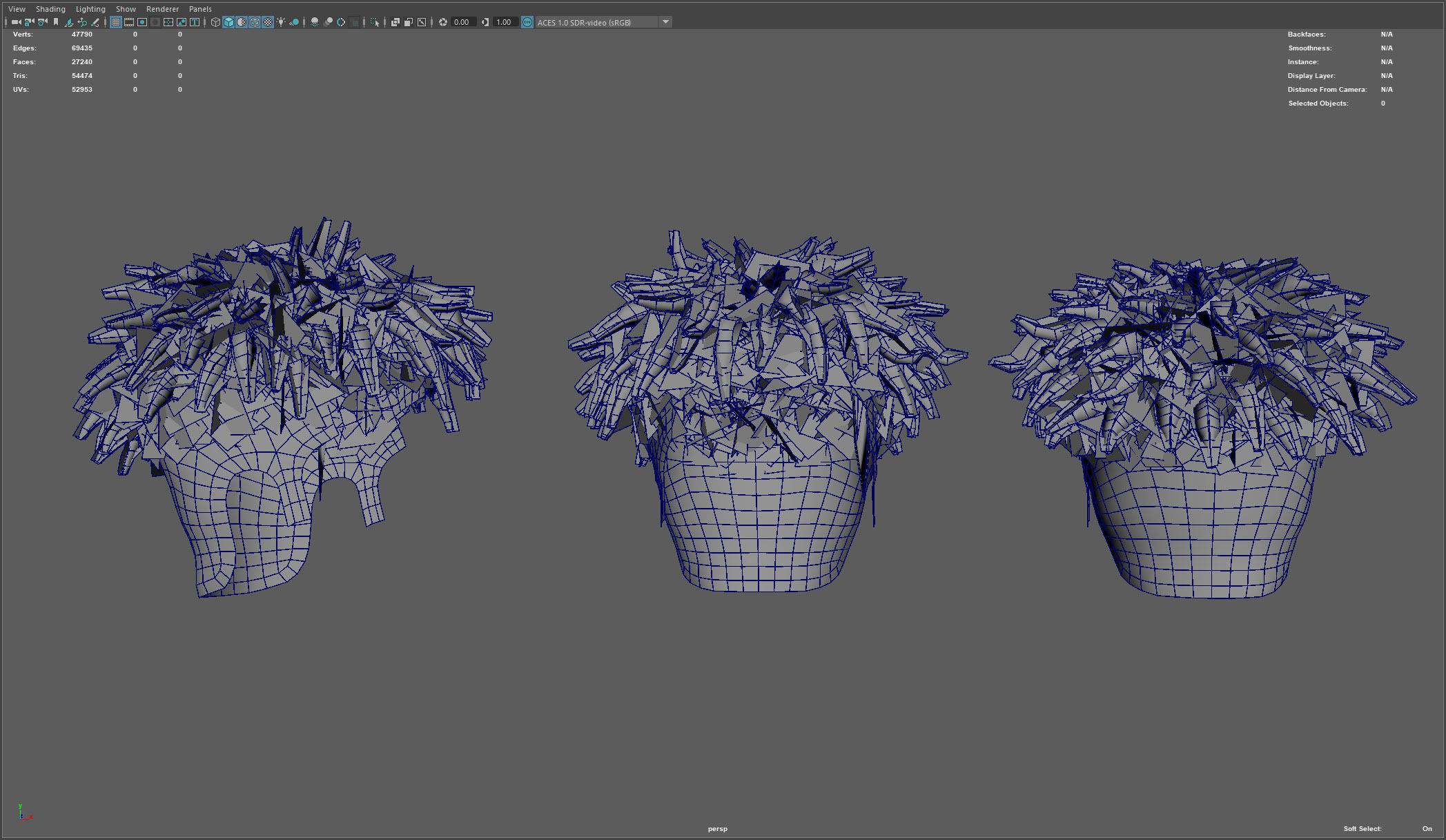 Real time afro dreadlocks hairstyle Low-poly 3D model_7