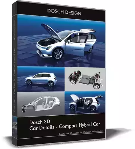 Dosch 3D - Car Details - Compact Hybrid Car 3D model