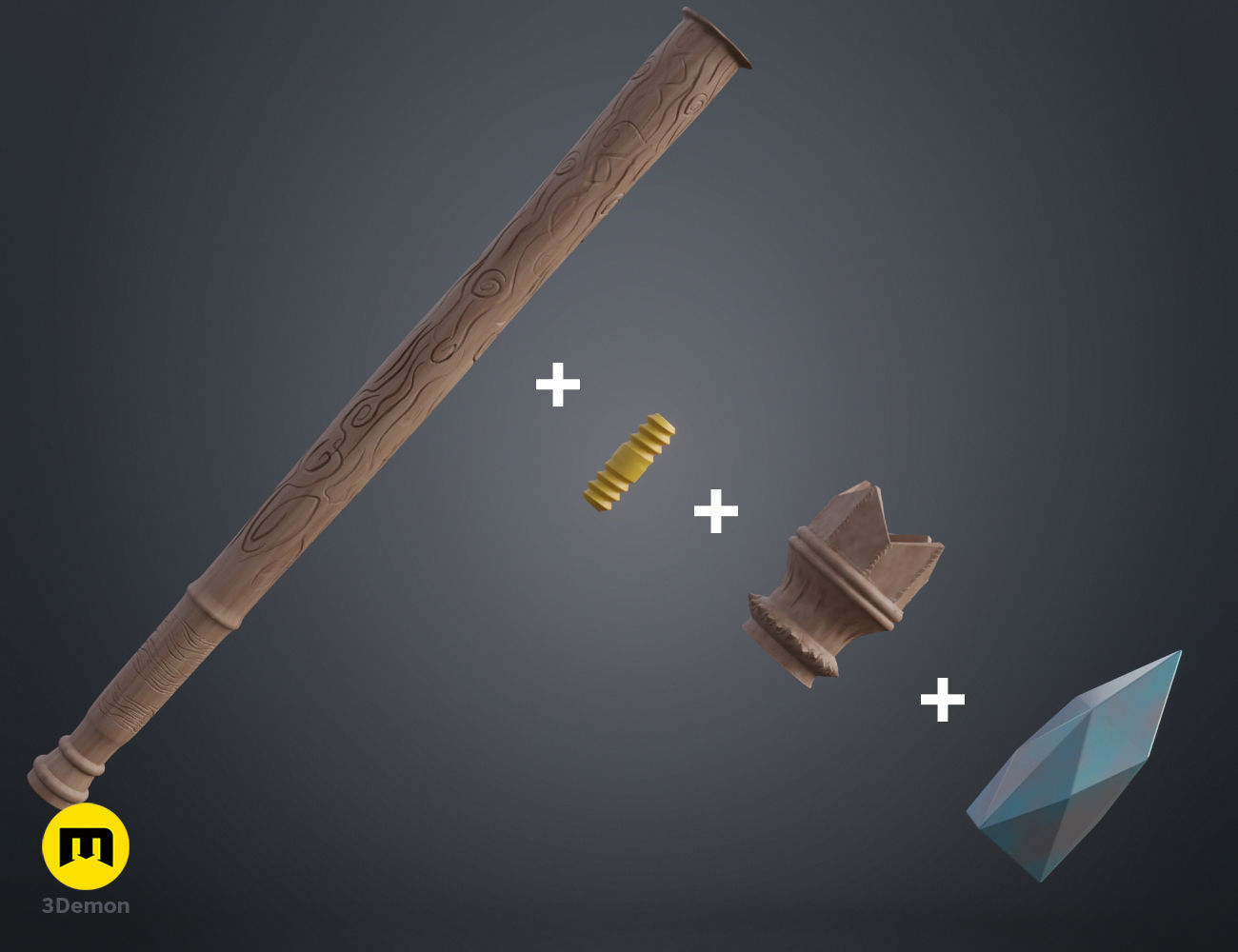 Davet Dumont wand 3D print model_6