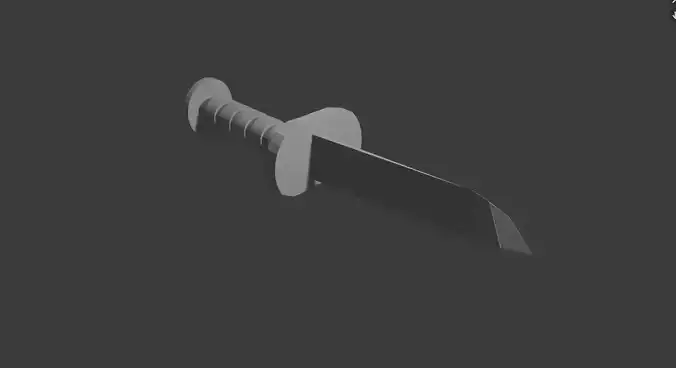 battle knife M9 Bayonet 3D blender