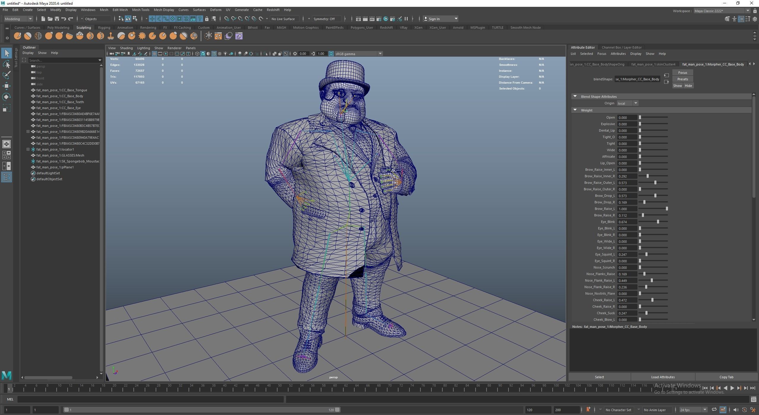 Game Cartoon Boss Man character rigged Low-poly 3D model_22